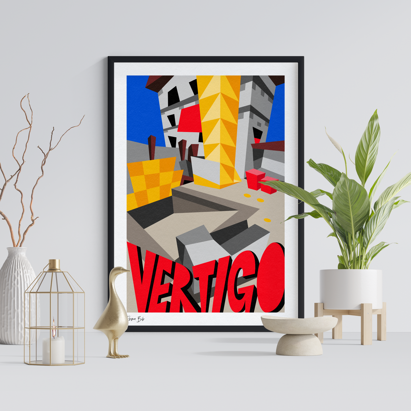 Counter Cubes: Vertigo Framed Print