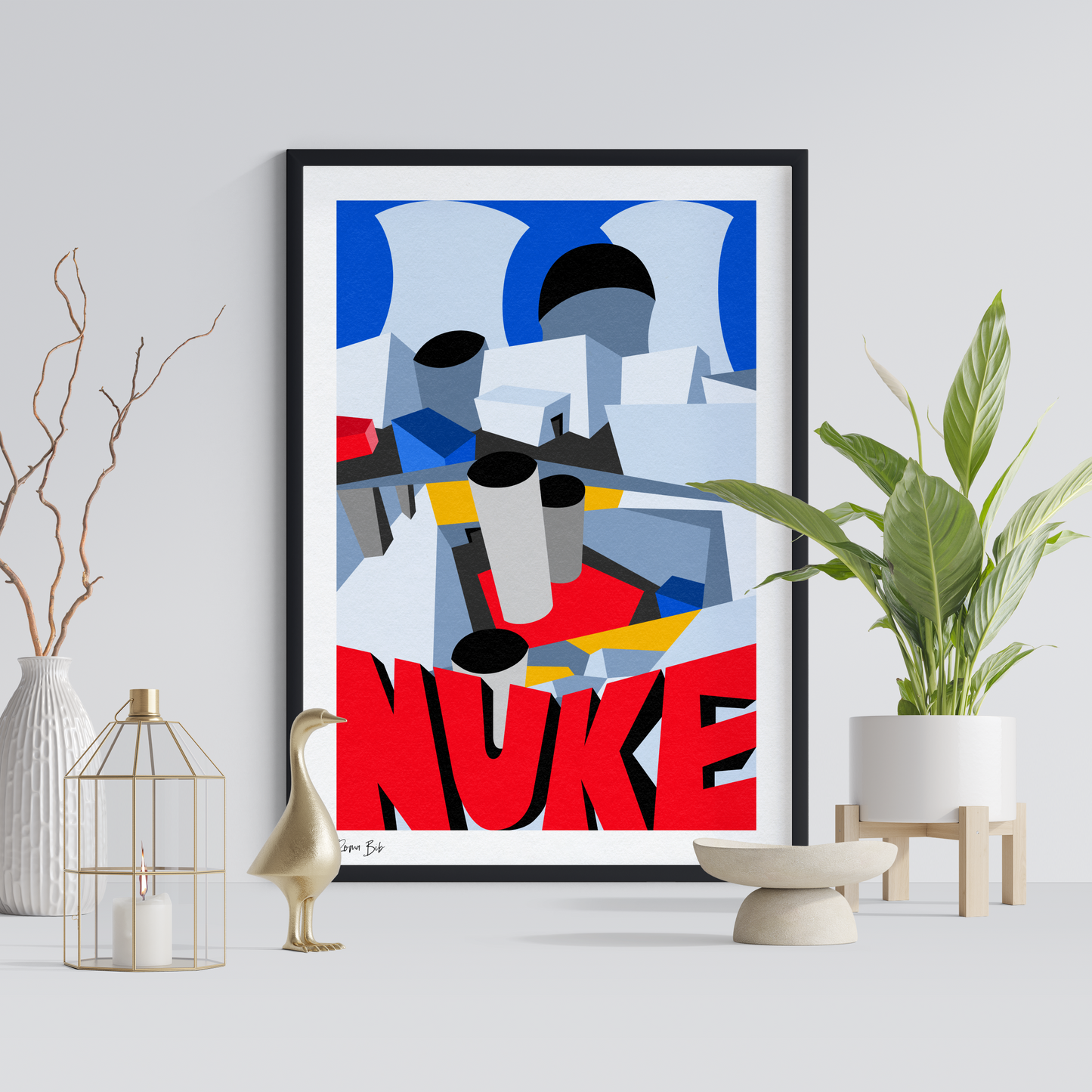 Counter Cubes: Nuke Framed Print