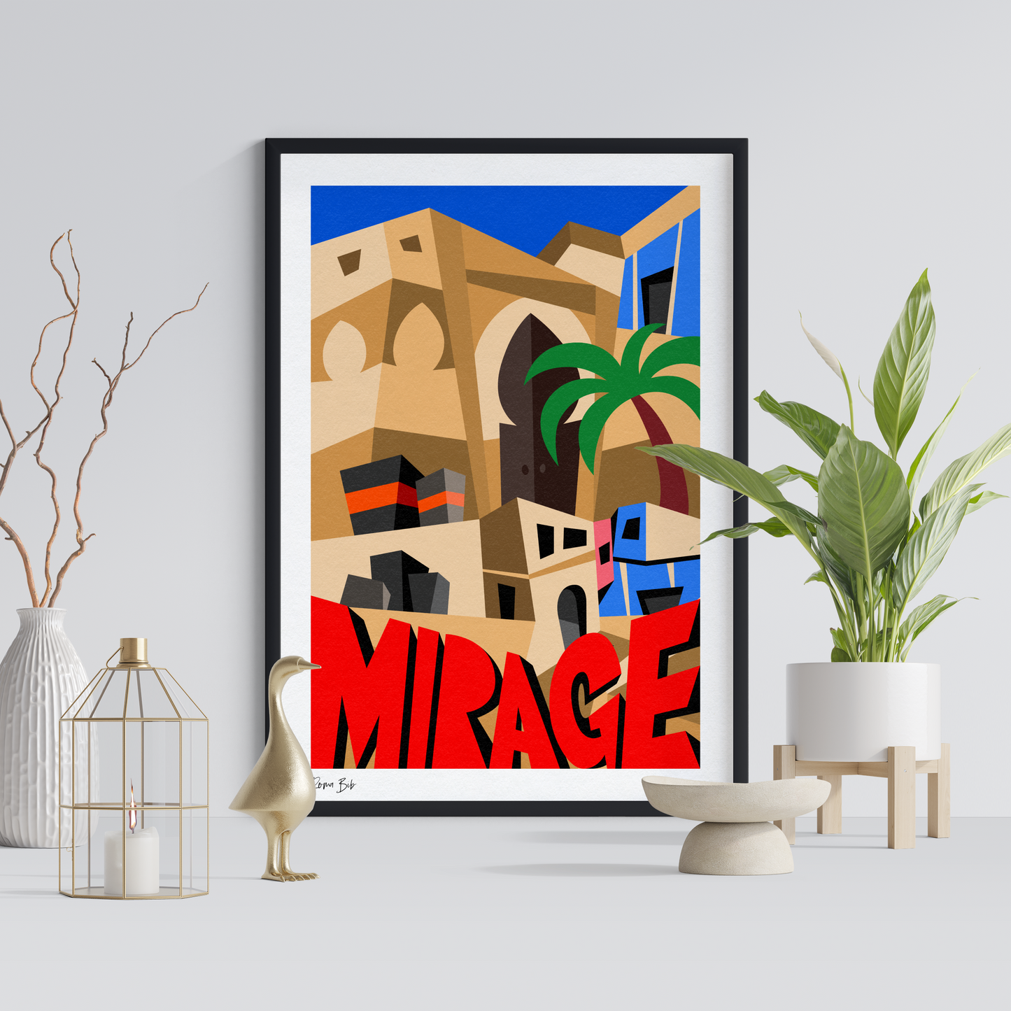 Counter Cubes: Mirage Framed Print