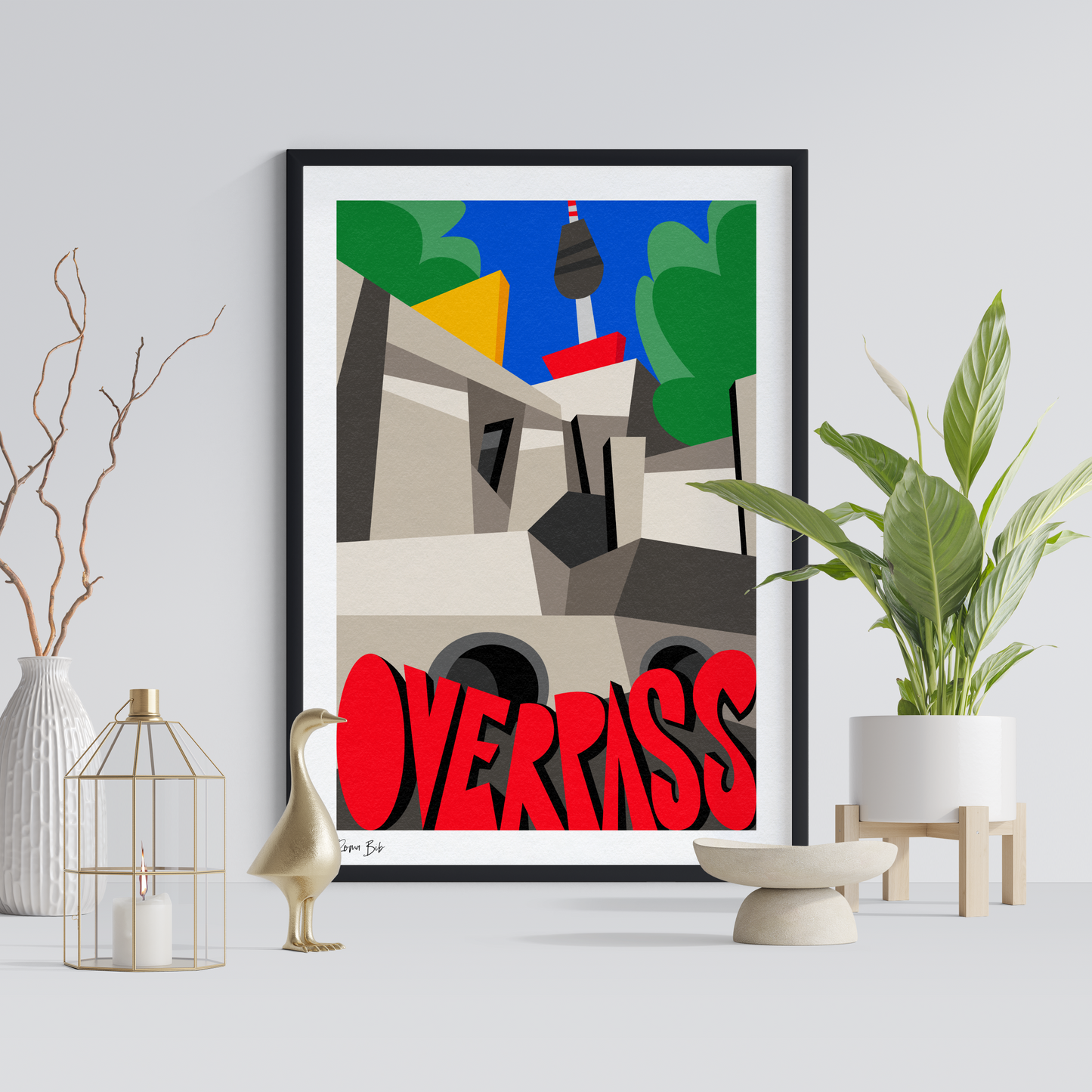 Counter Cubes: Overpass Framed Print