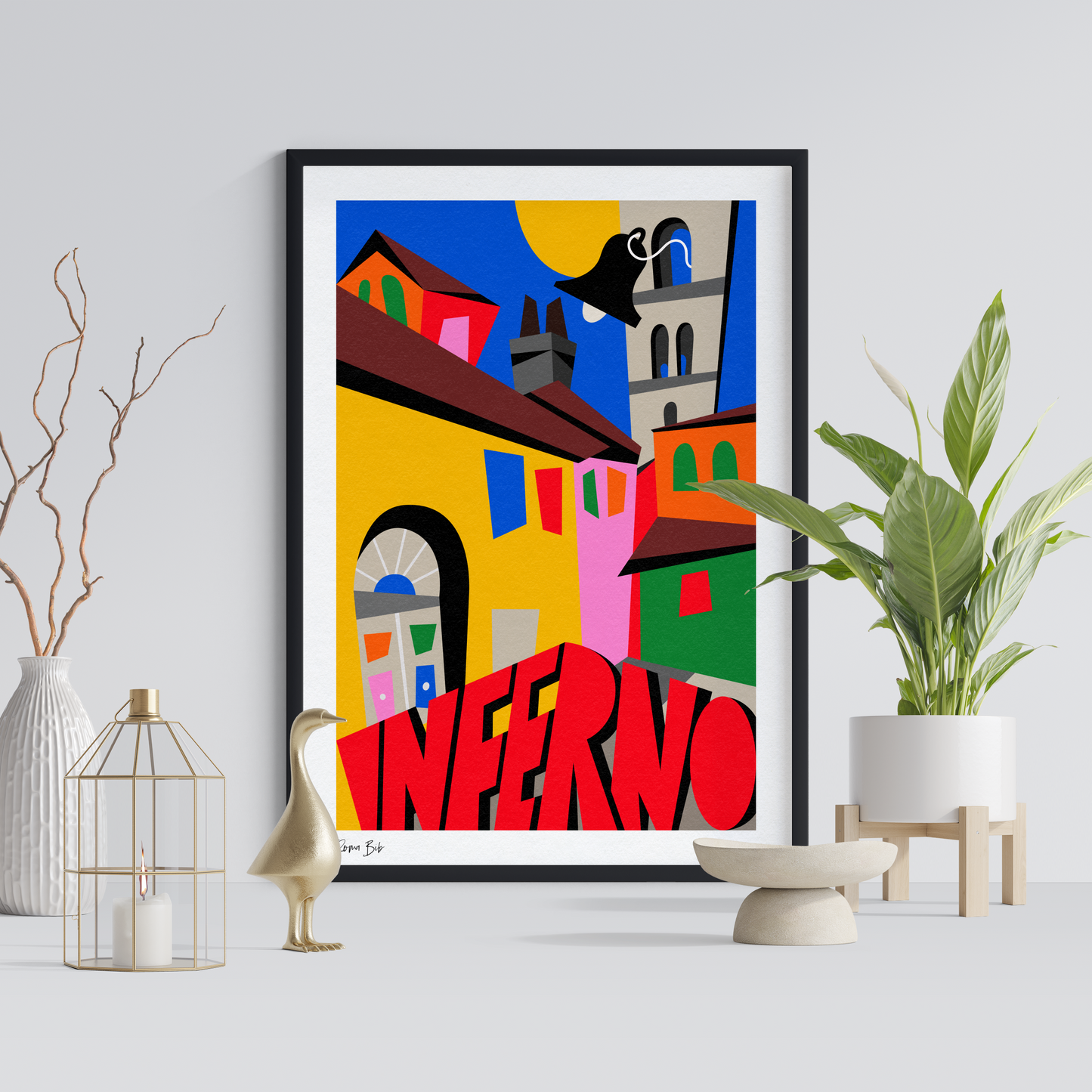 Counter Cubes: Inferno Framed Print