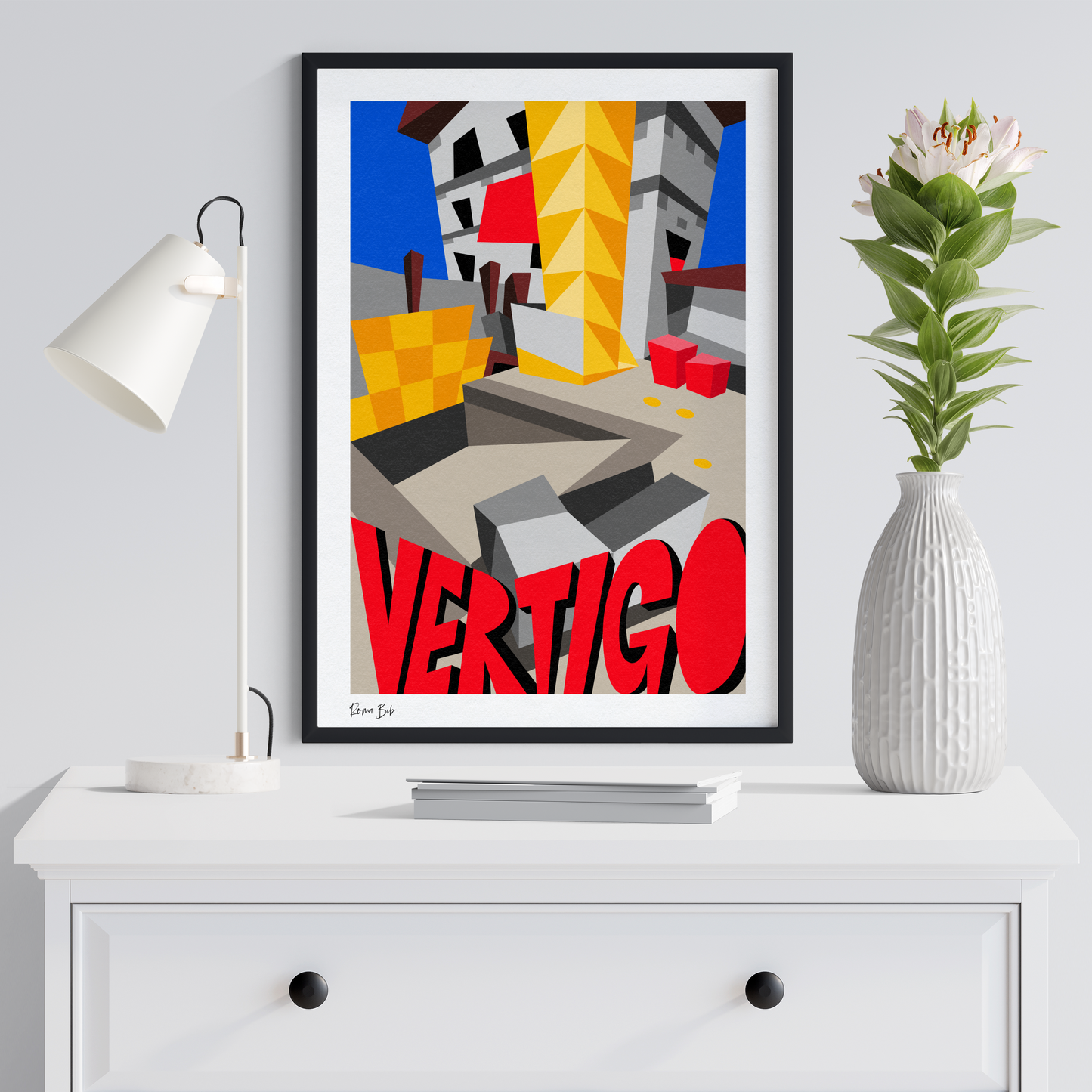 Counter Cubes: Vertigo Framed Print