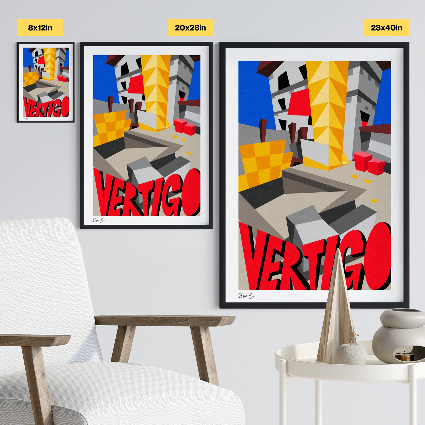 Counter Cubes: Vertigo Framed Print