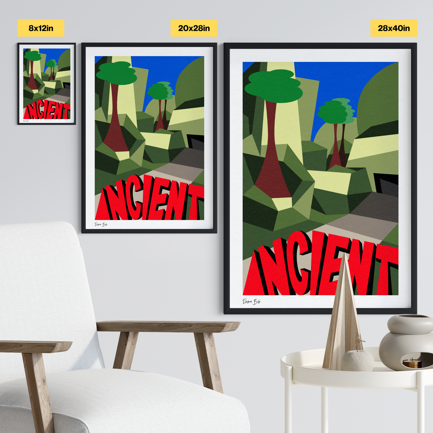 Counter Cubes: Ancient Framed Print