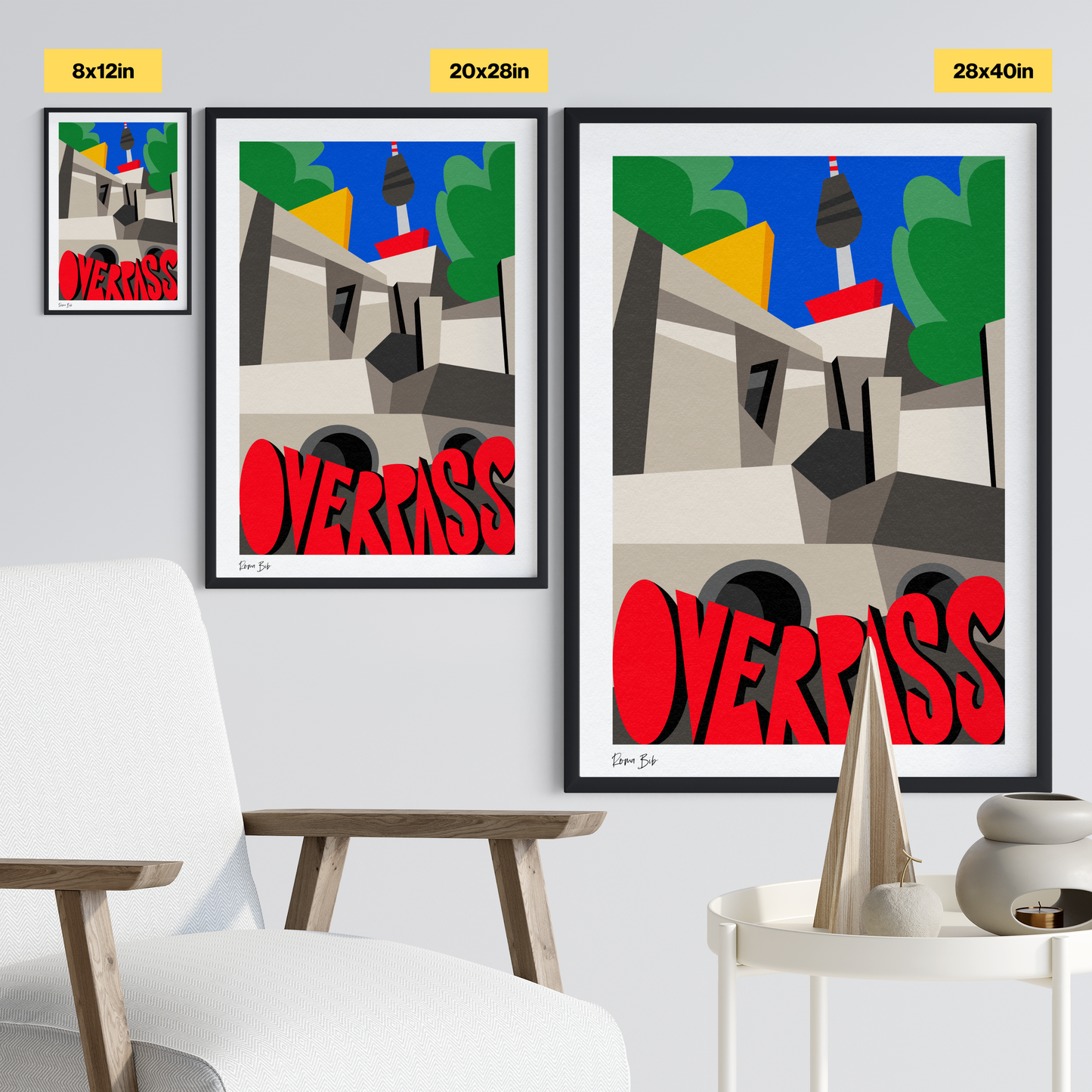 Counter Cubes: Overpass Framed Print