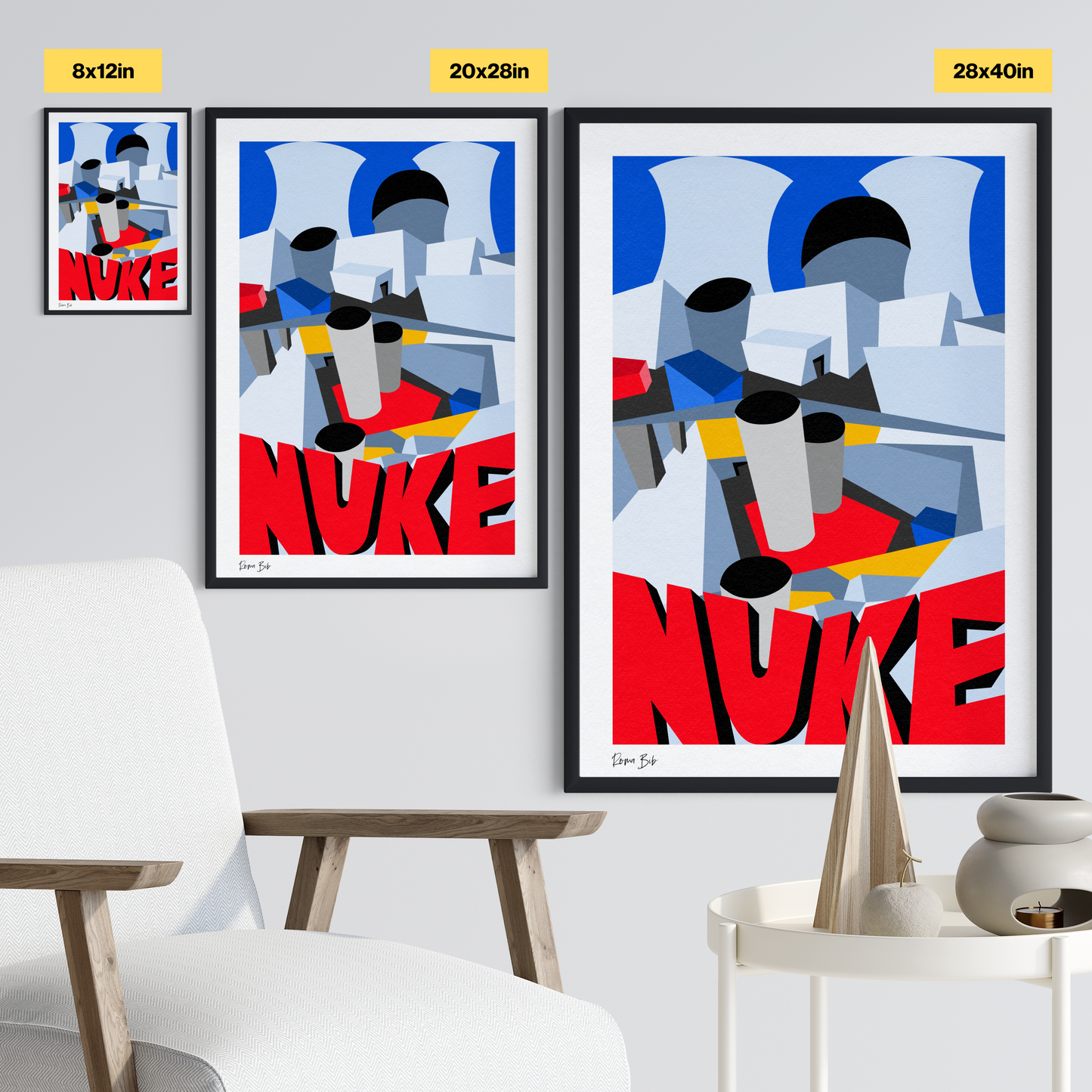 Counter Cubes: Nuke Framed Print