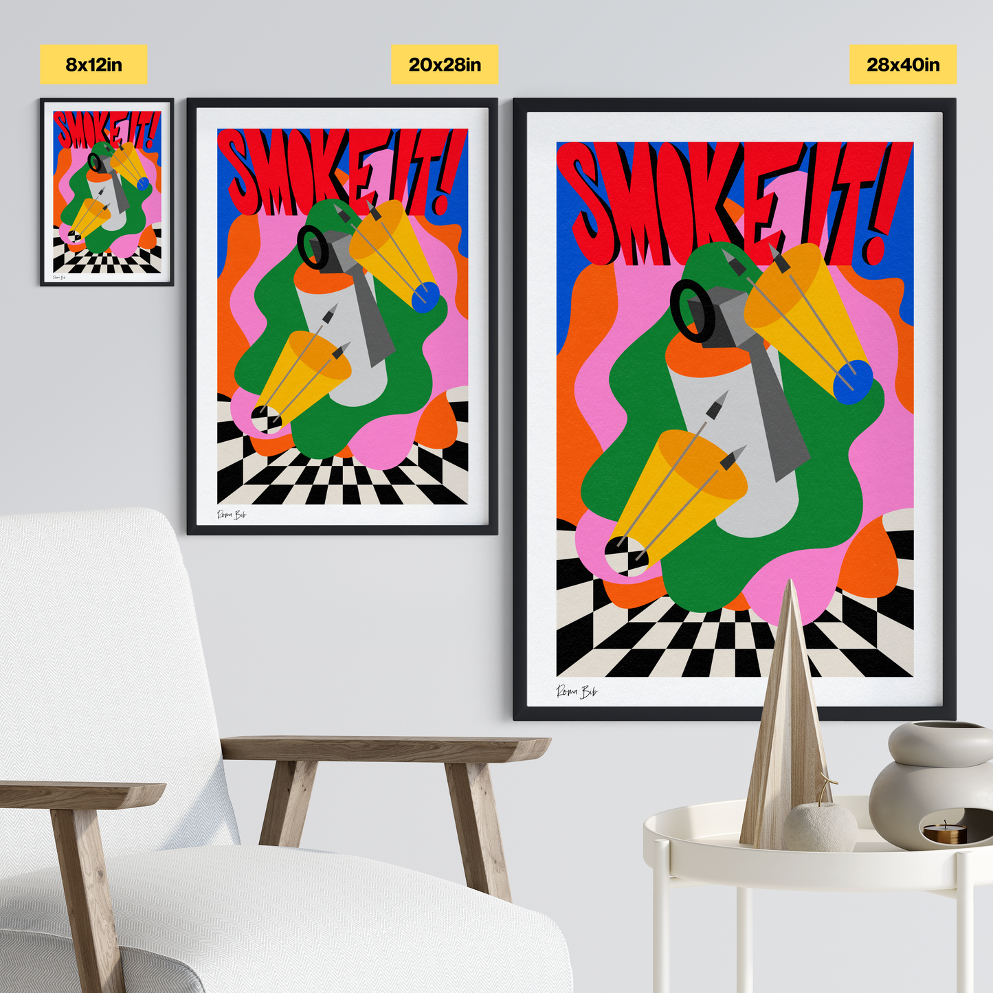 Counter Cubes: Smoke It Framed Print