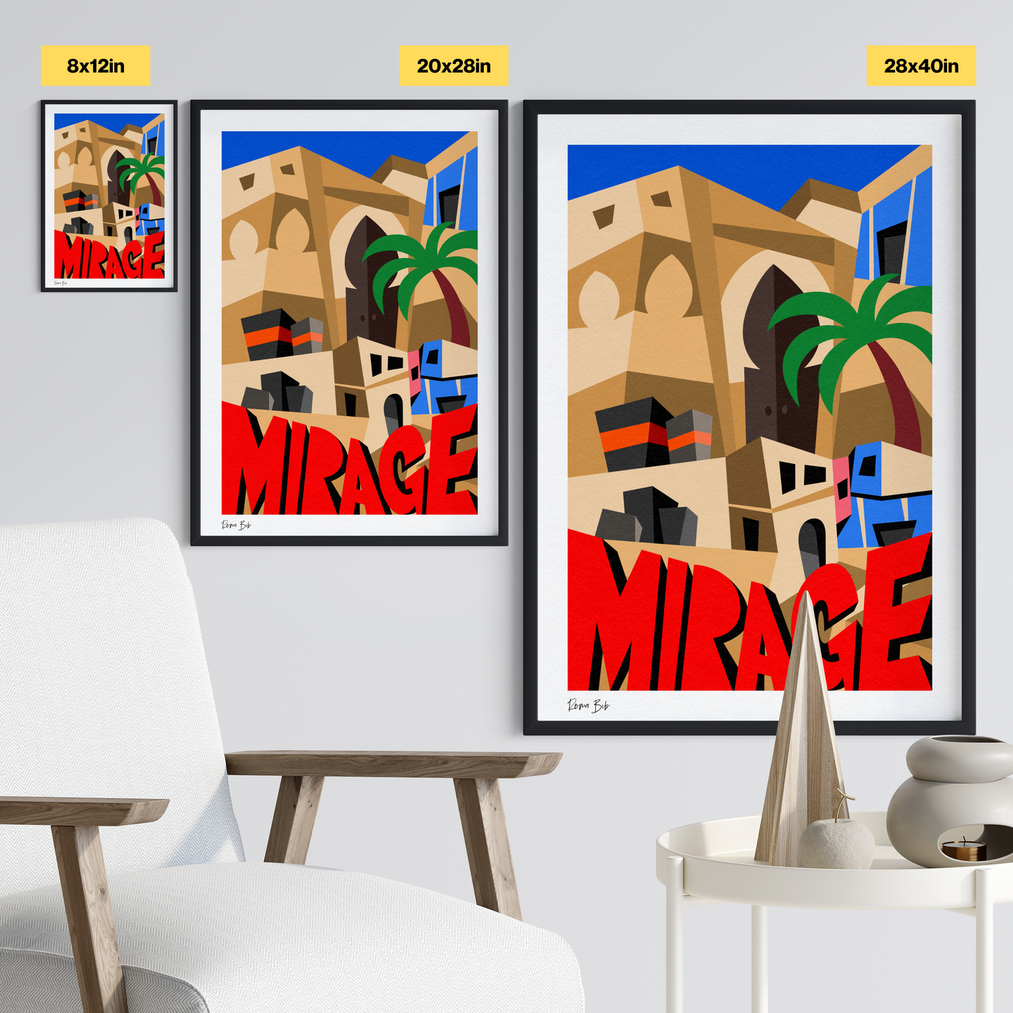 Counter Cubes: Mirage Framed Print