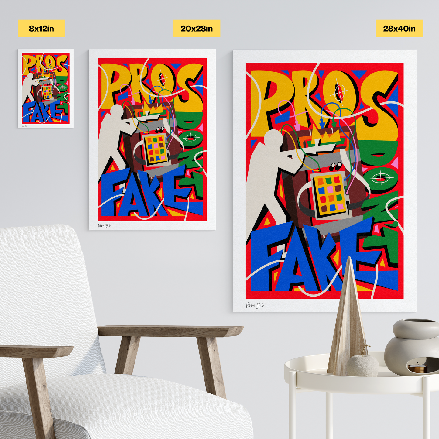 Counter Cubes: Pro's Don't Fake Fine Art Print
