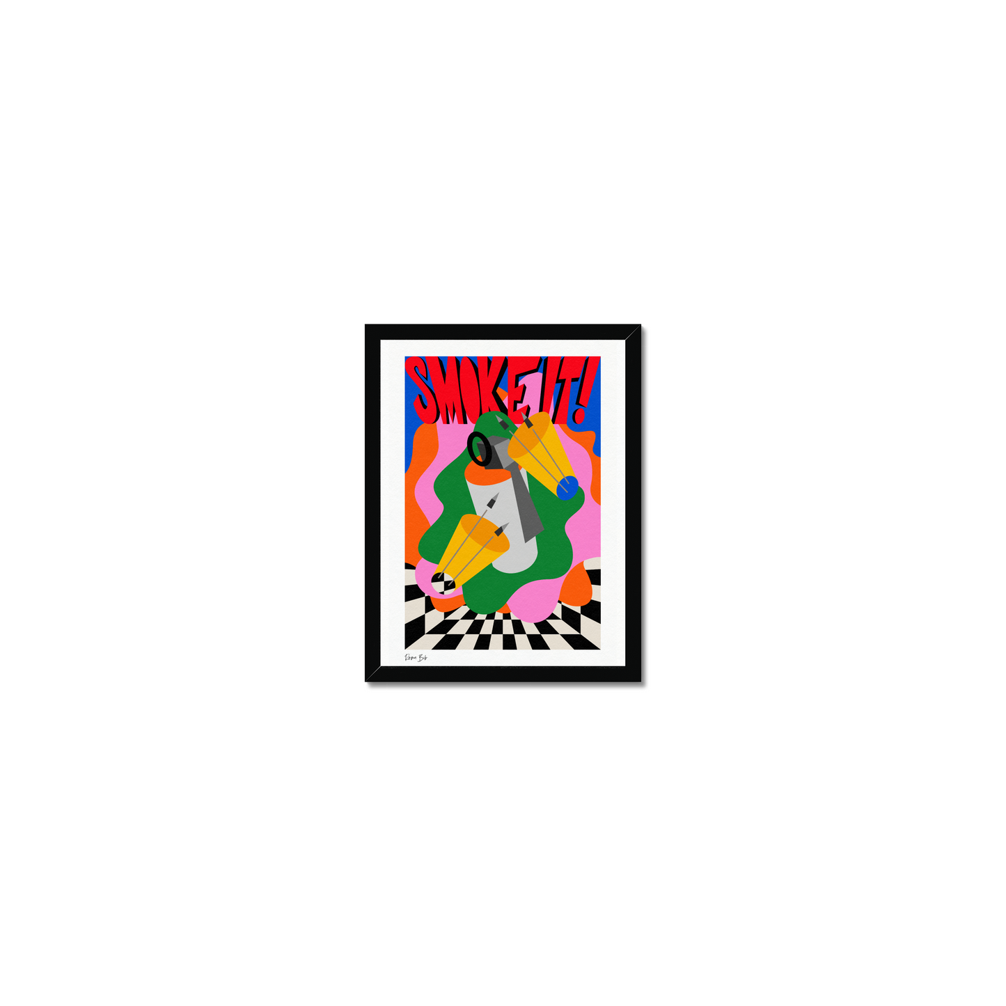 Counter Cubes: Smoke It Framed Print