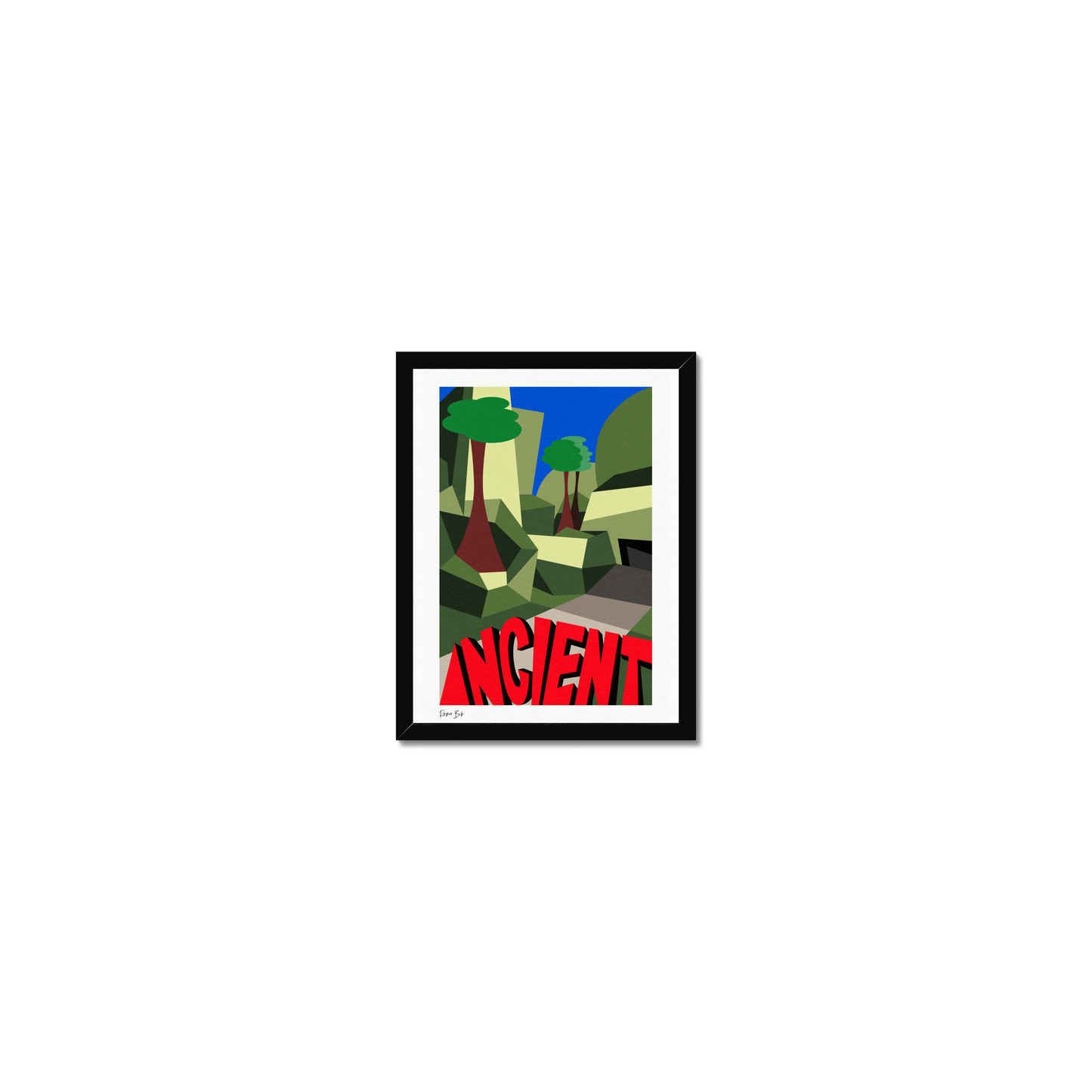 Counter Cubes: Ancient Framed Print