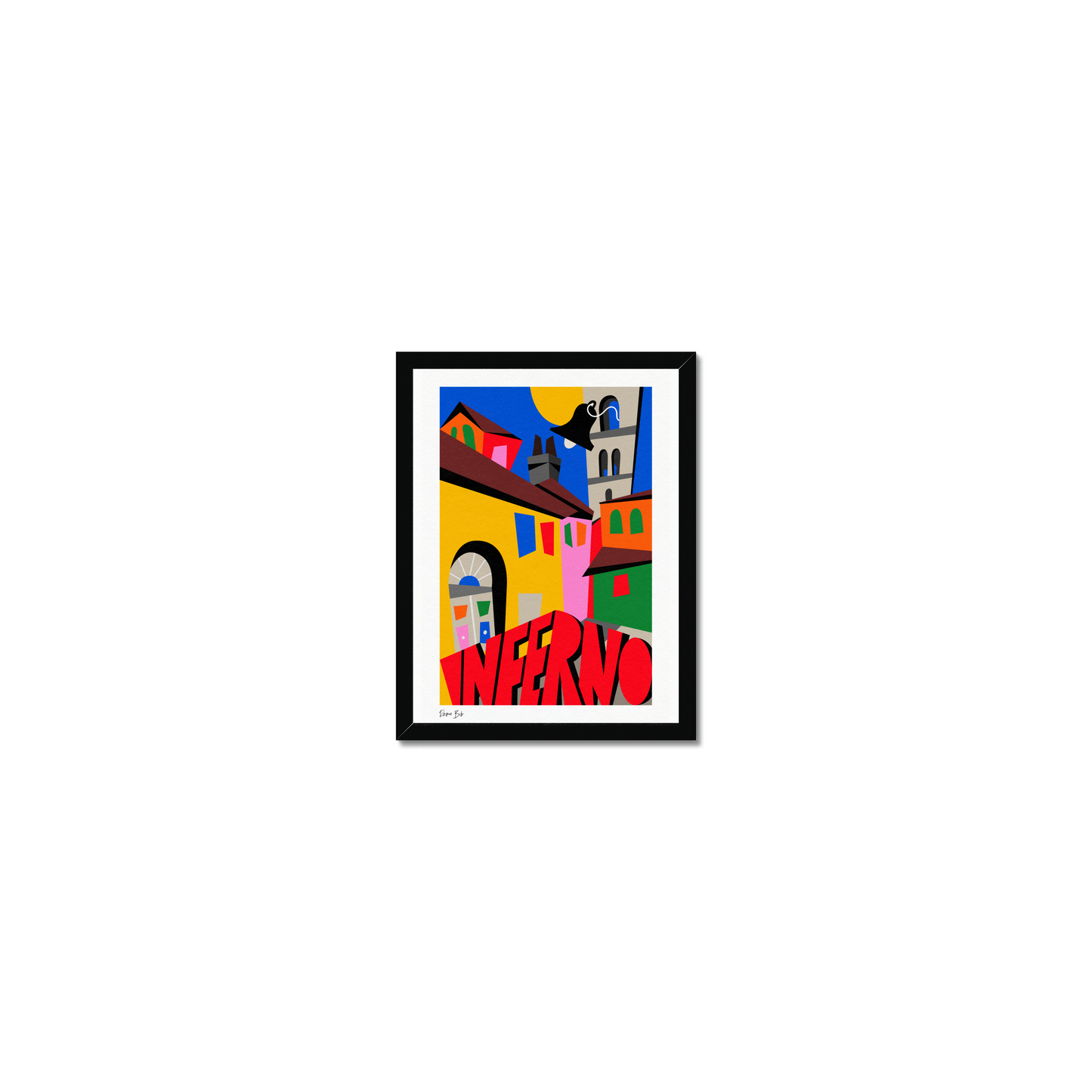 Counter Cubes: Inferno Framed Print