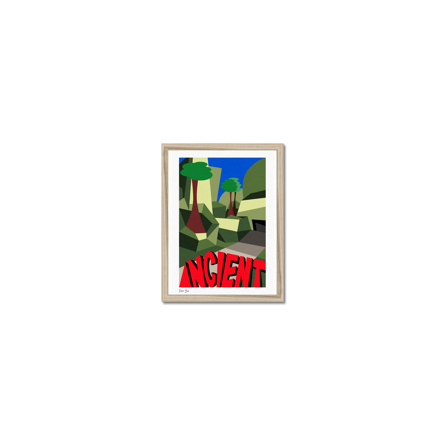 Counter Cubes: Ancient Framed Print