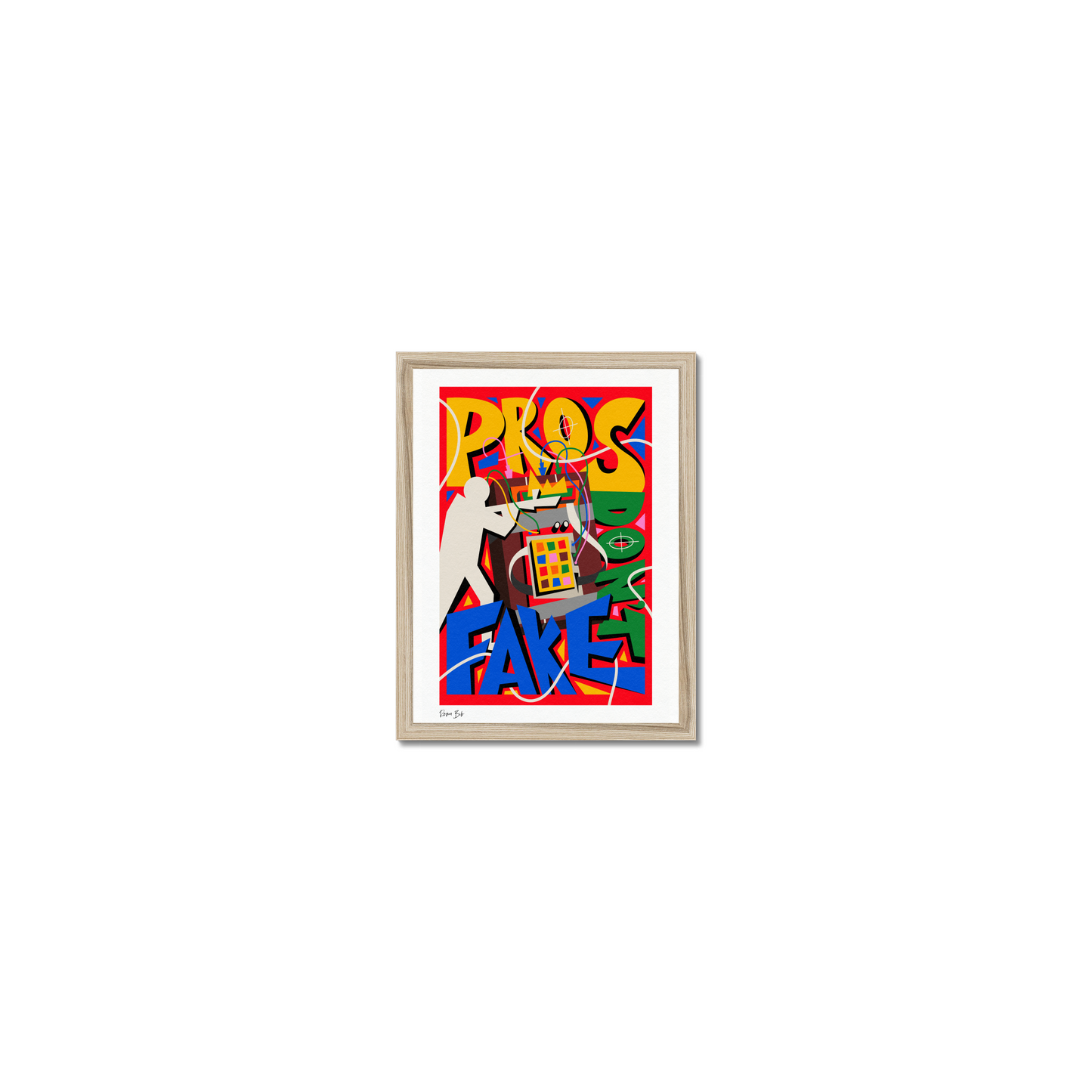 Counter Cubes: Pro's Don't Fake Framed Print