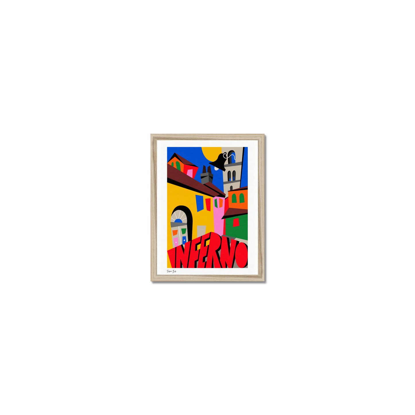 Counter Cubes: Inferno Framed Print