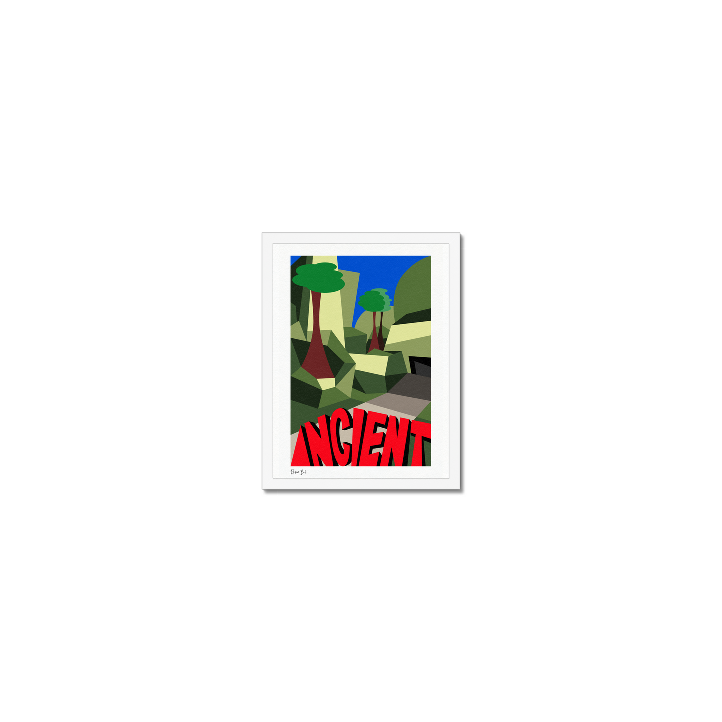 Counter Cubes: Ancient Framed Print