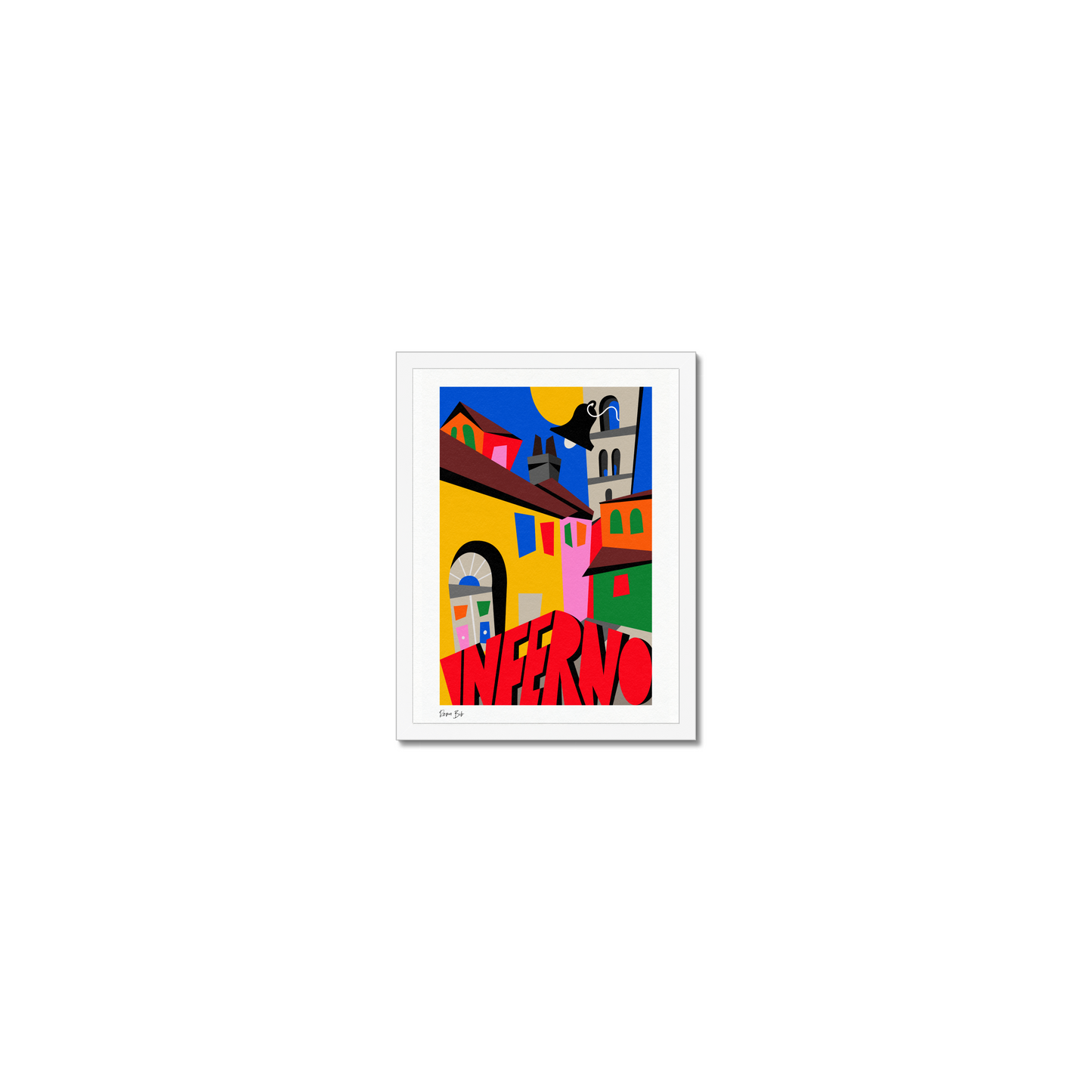 Counter Cubes: Inferno Framed Print
