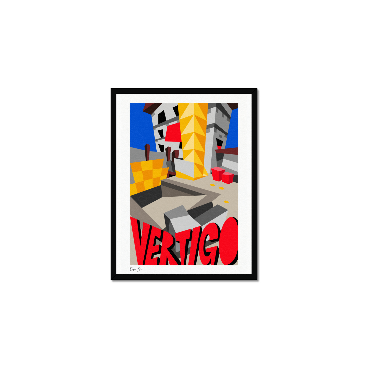 Counter Cubes: Vertigo Framed Print