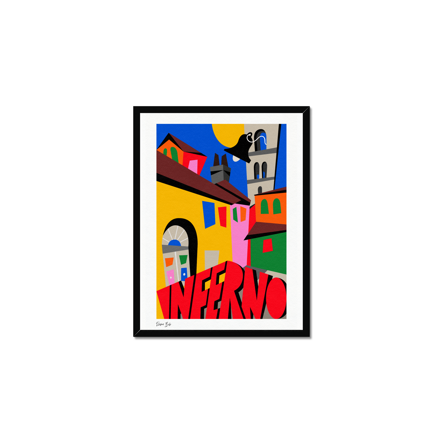 Counter Cubes: Inferno Framed Print