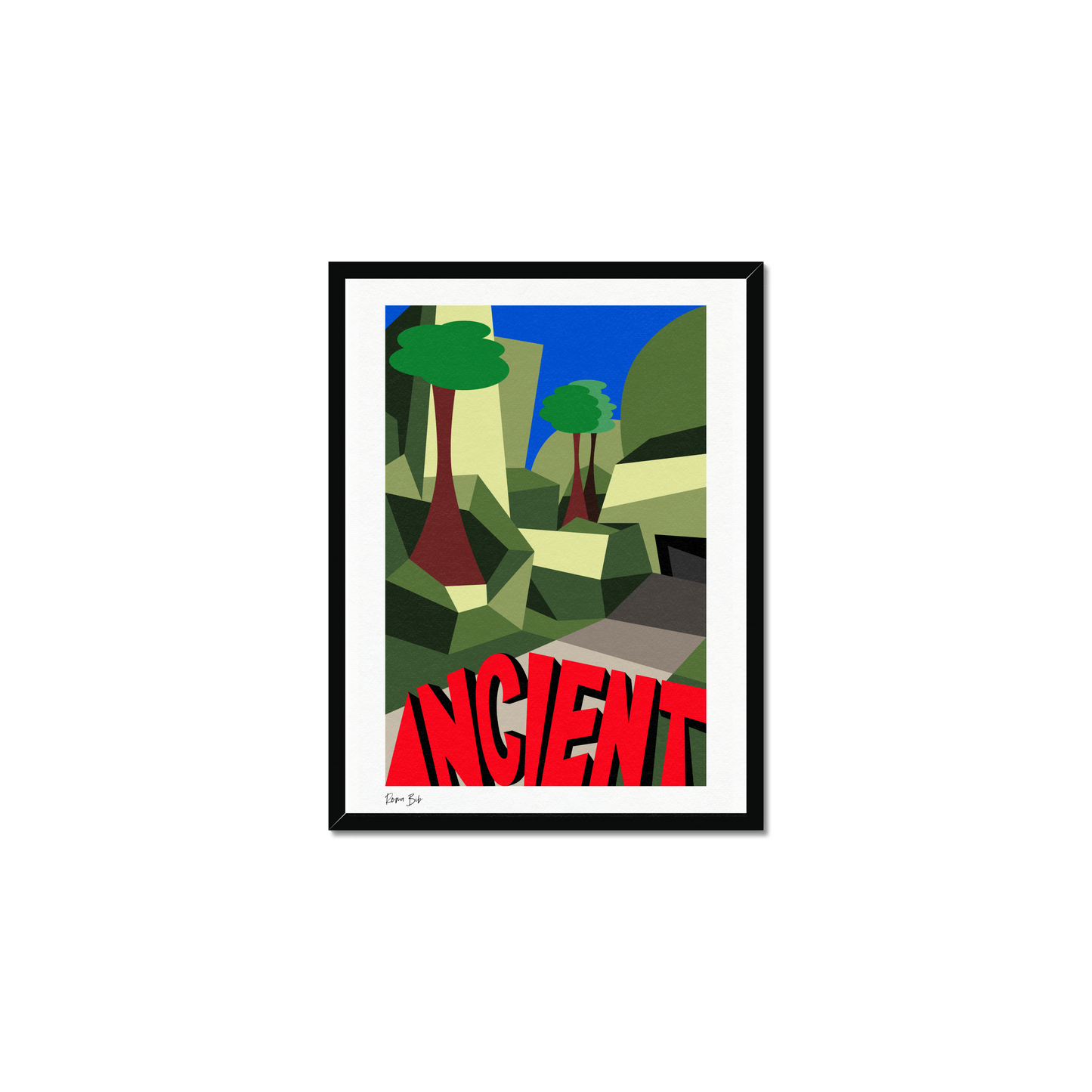 Counter Cubes: Ancient Framed Print