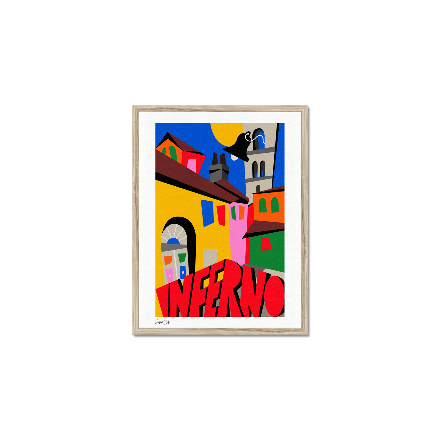 Counter Cubes: Inferno Framed Print