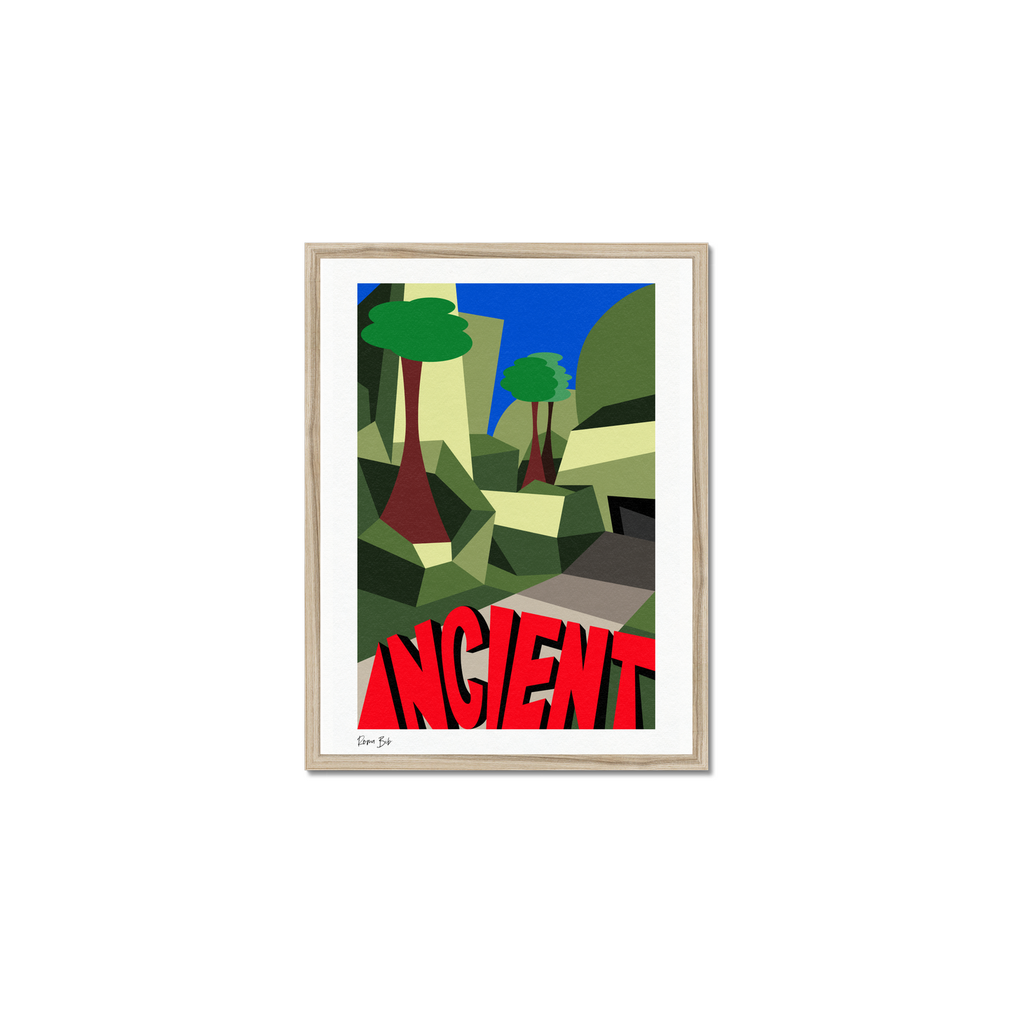 Counter Cubes: Ancient Framed Print