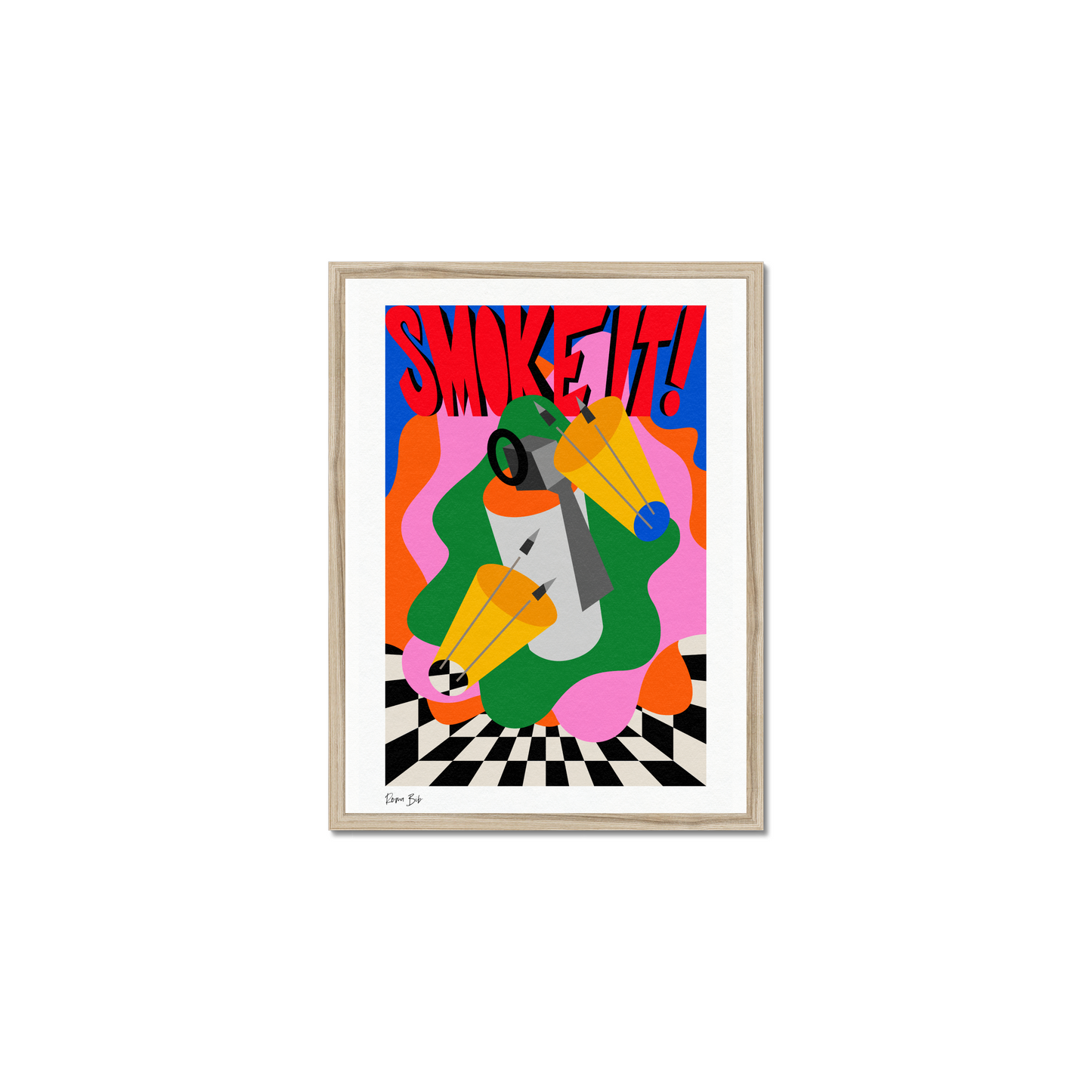 Counter Cubes: Smoke It Framed Print