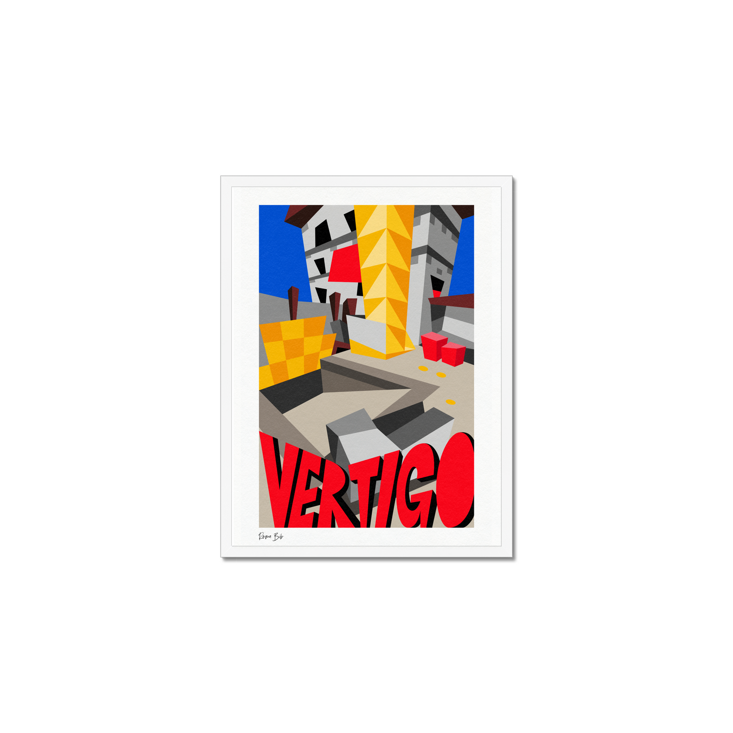 Counter Cubes: Vertigo Framed Print
