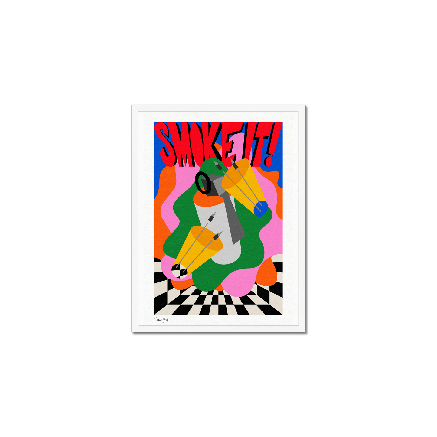 Counter Cubes: Smoke It Framed Print