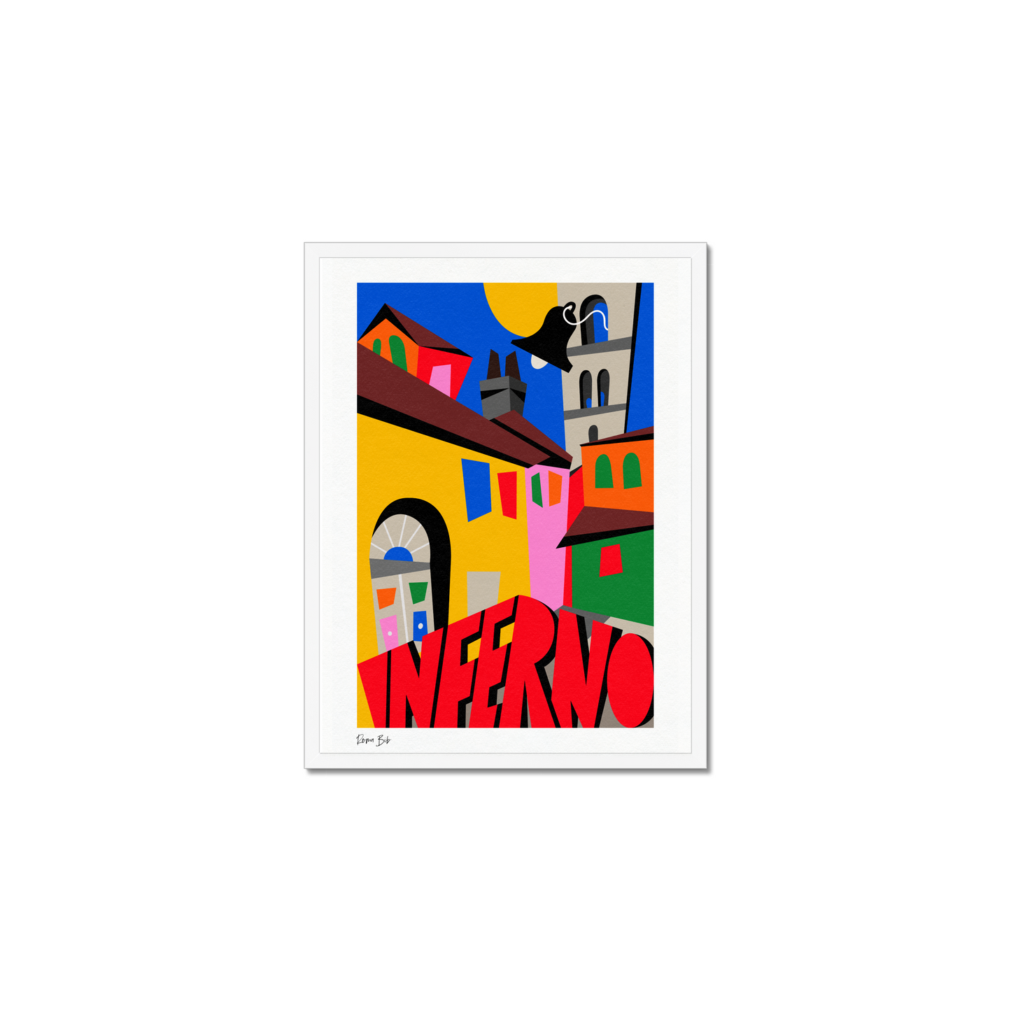 Counter Cubes: Inferno Framed Print