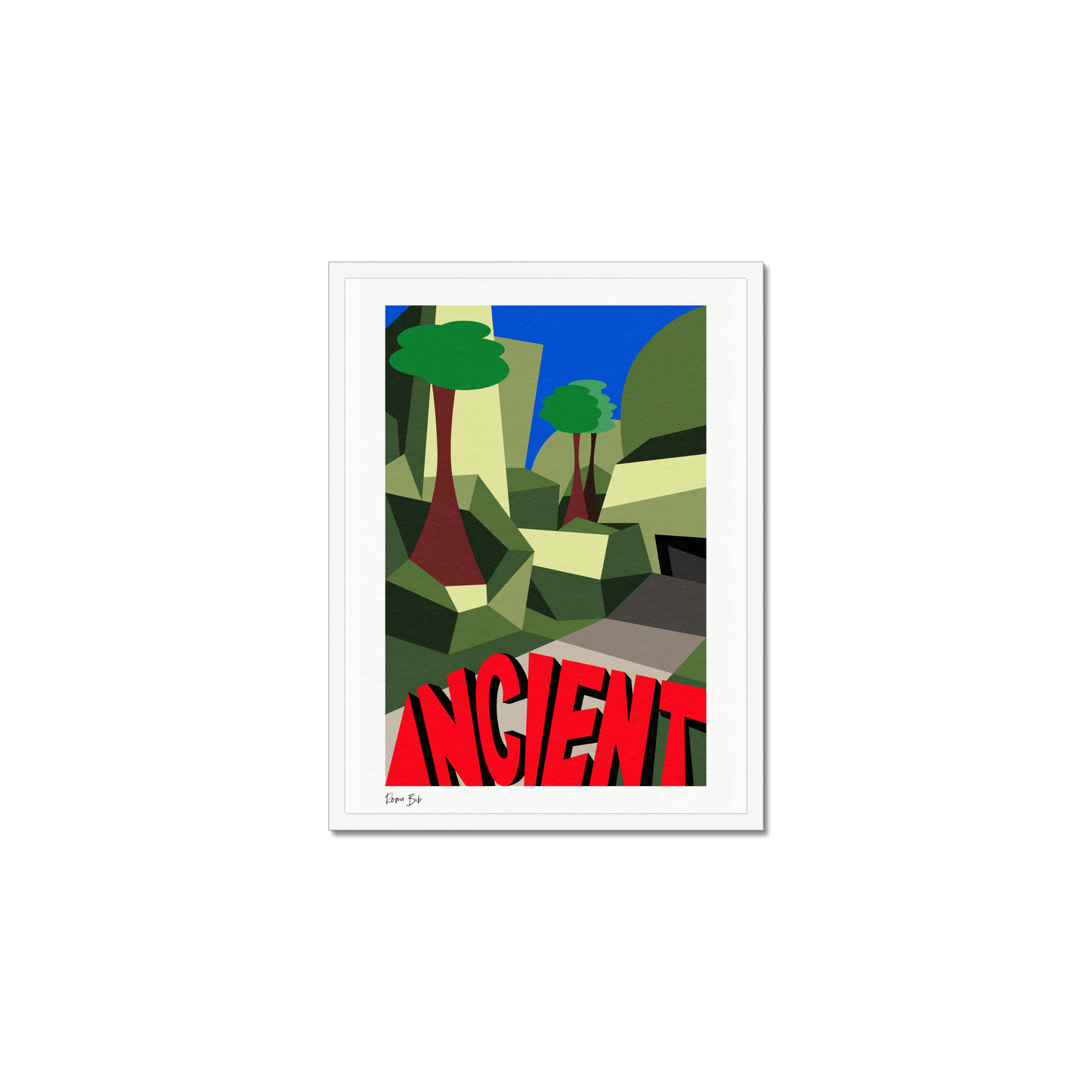 Counter Cubes: Ancient Framed Print