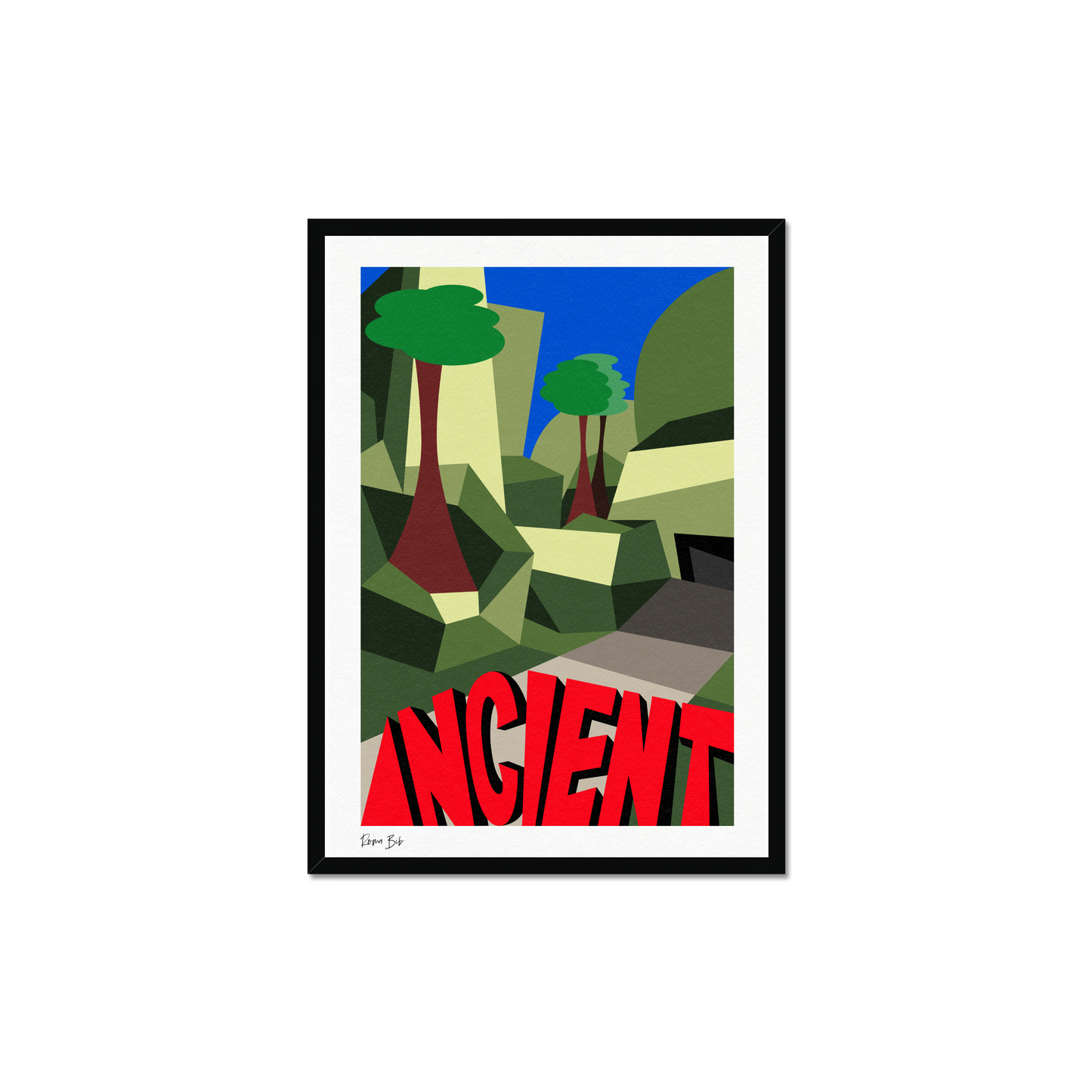 Counter Cubes: Ancient Framed Print