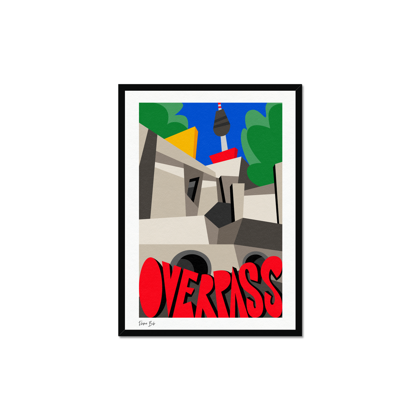 Counter Cubes: Overpass Framed Print