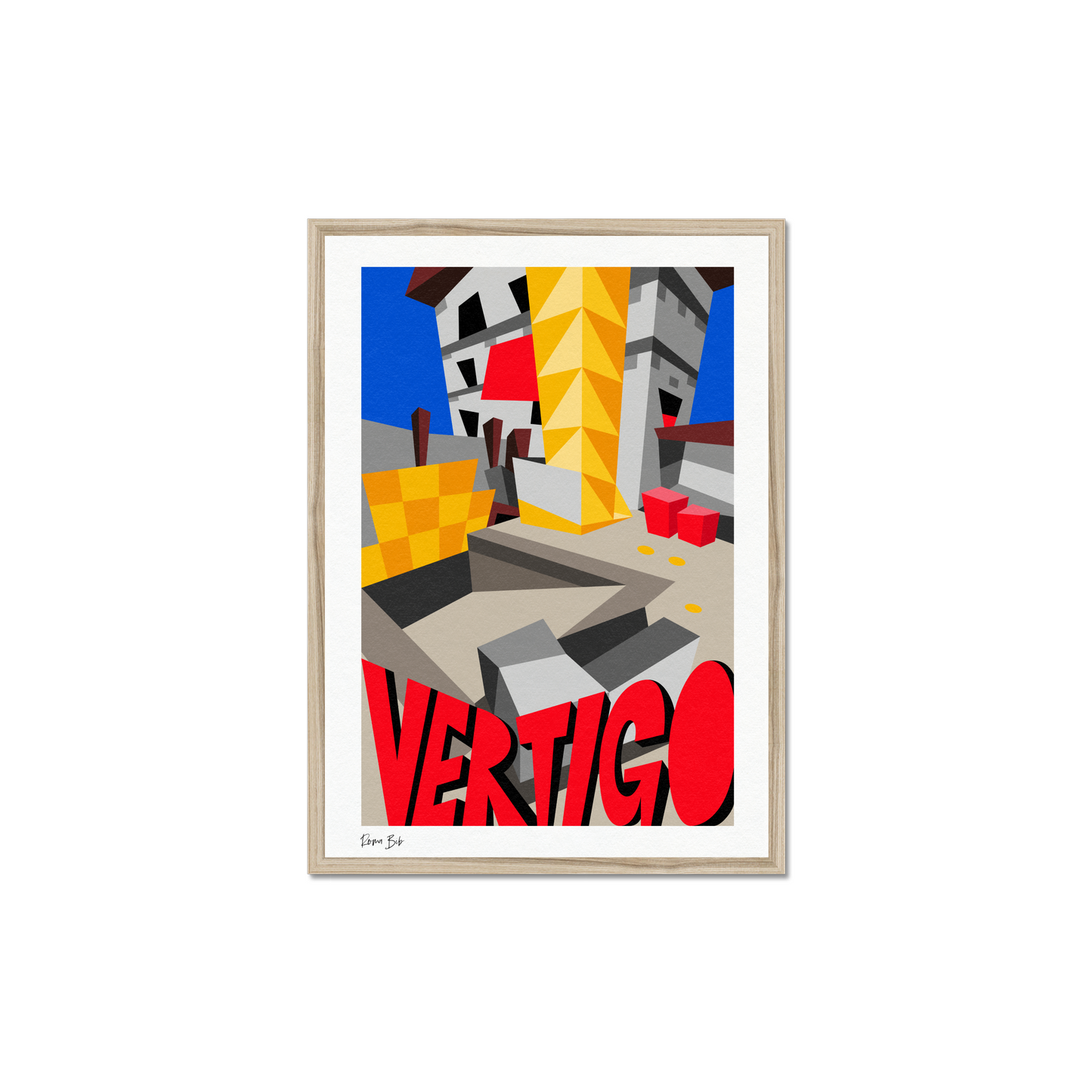 Counter Cubes: Vertigo Framed Print