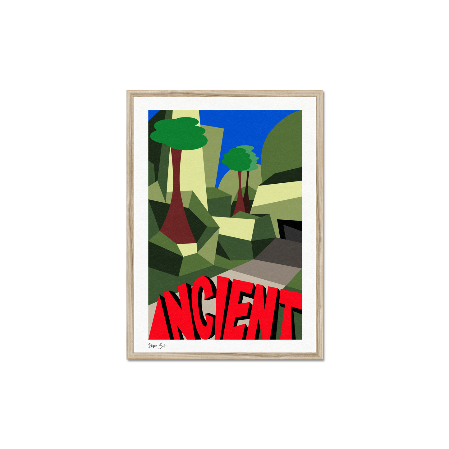 Counter Cubes: Ancient Framed Print