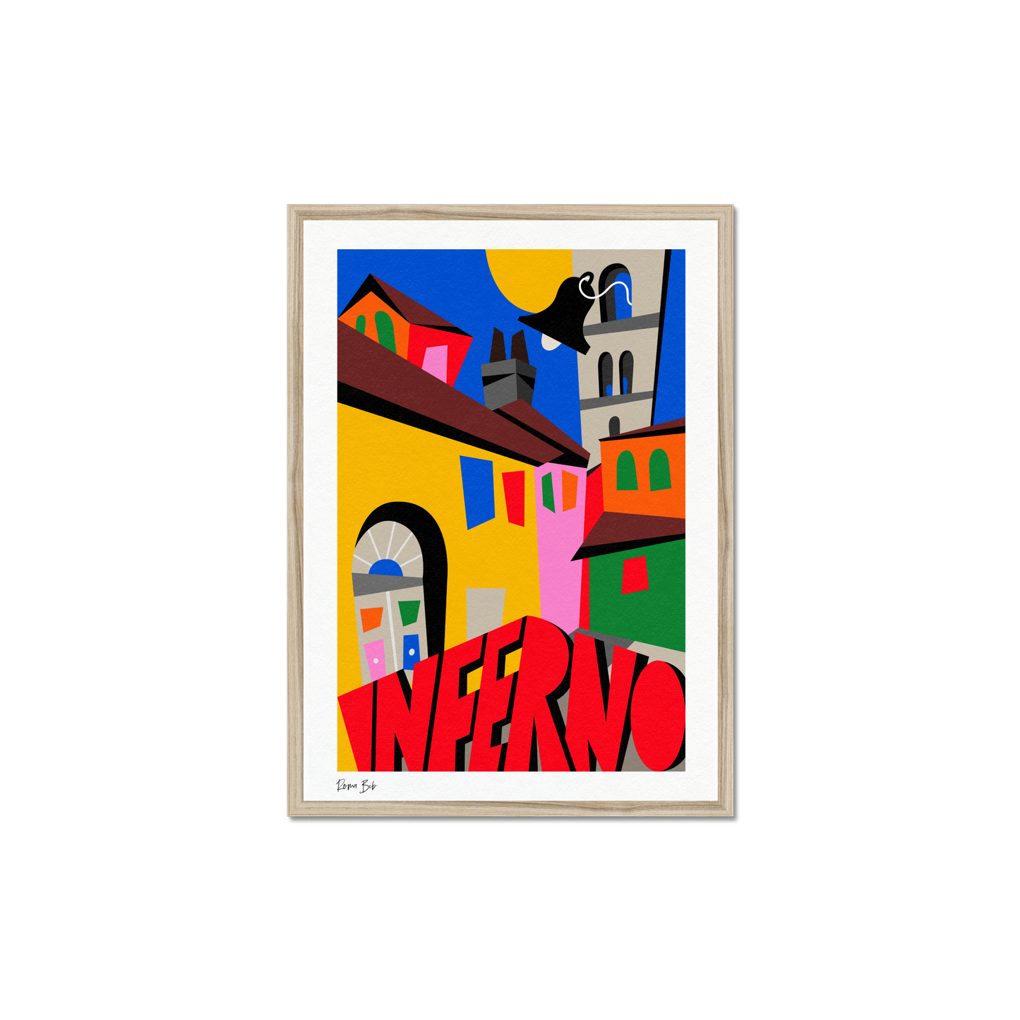 Counter Cubes: Inferno Framed Print