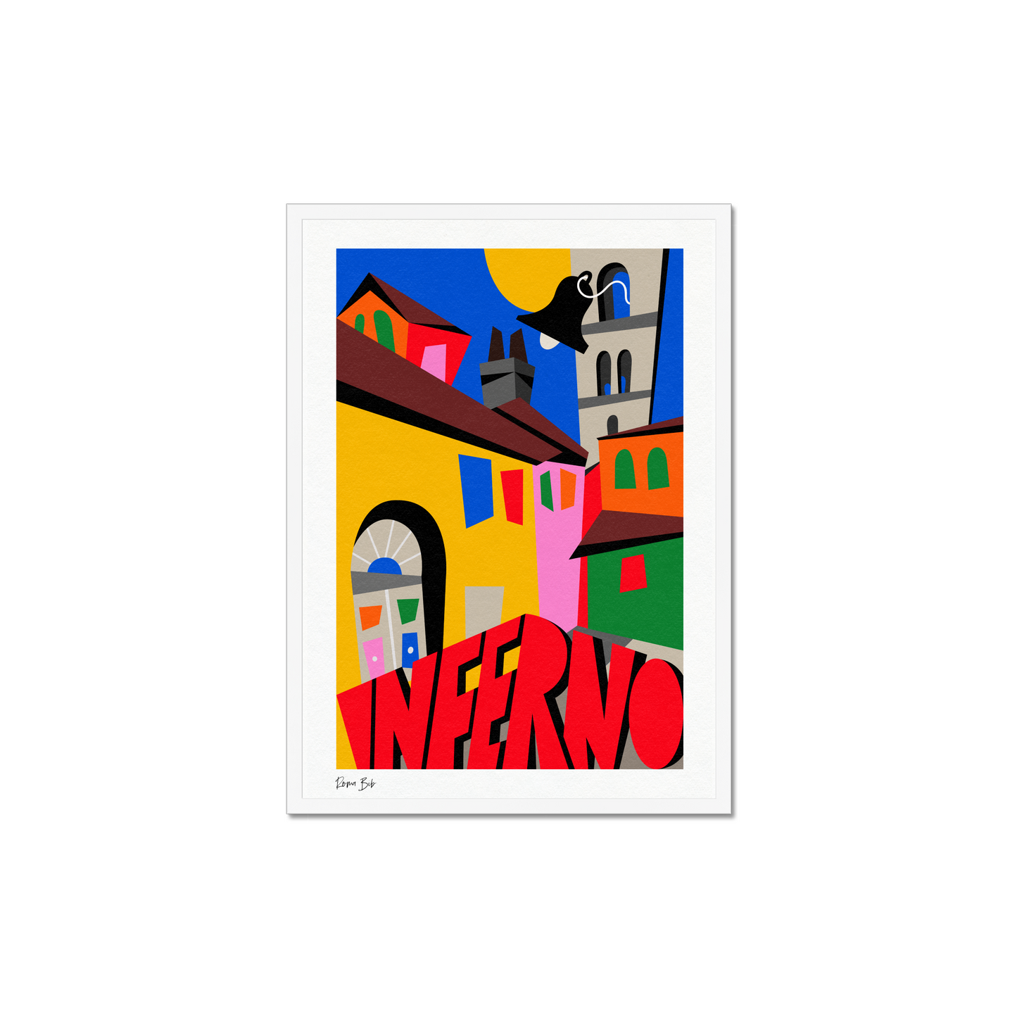 Counter Cubes: Inferno Framed Print