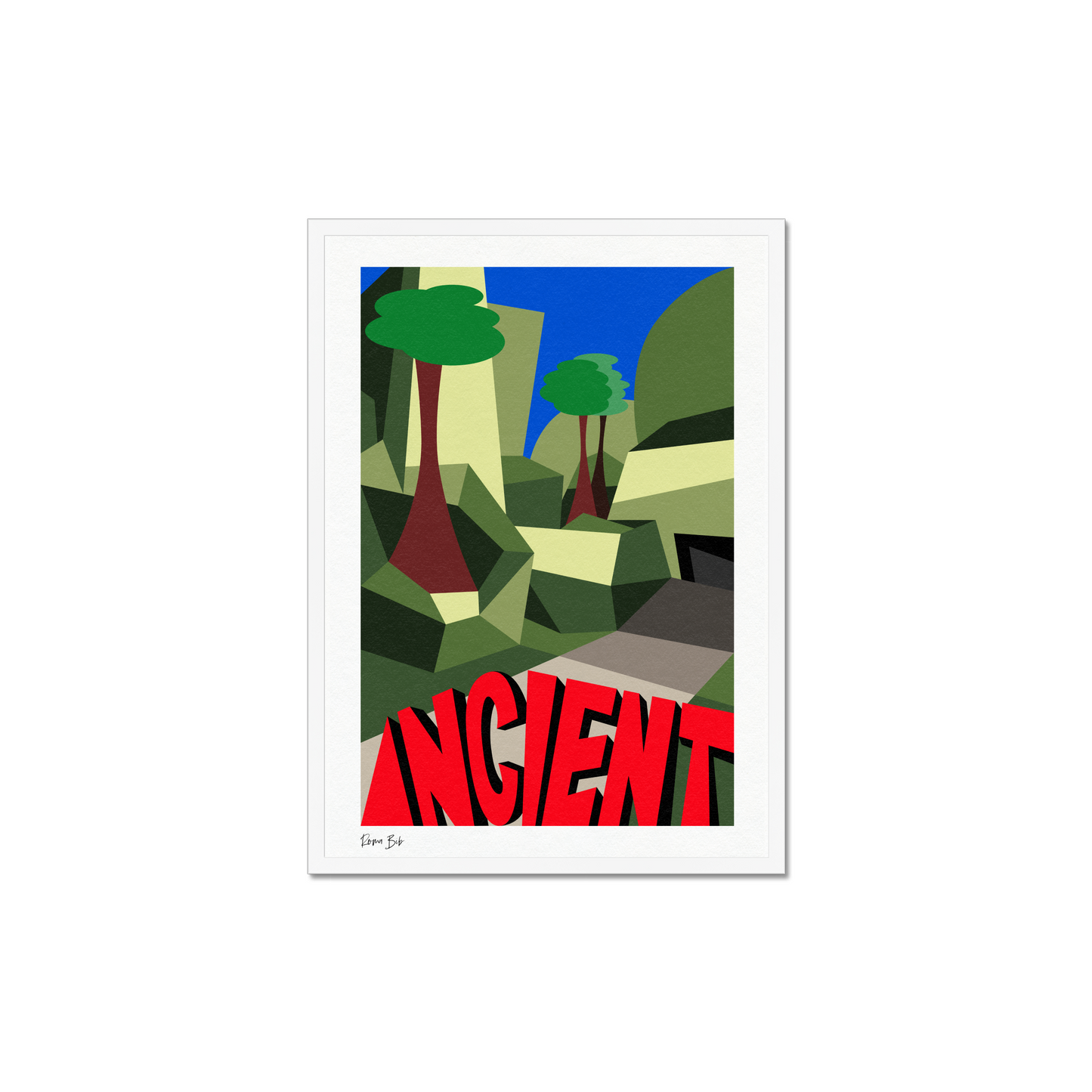 Counter Cubes: Ancient Framed Print