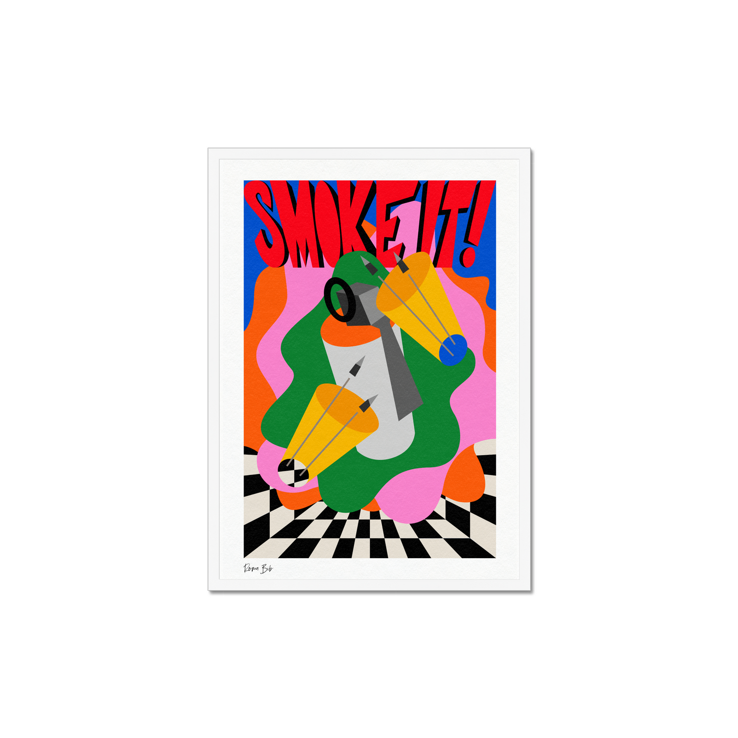 Counter Cubes: Smoke It Framed Print