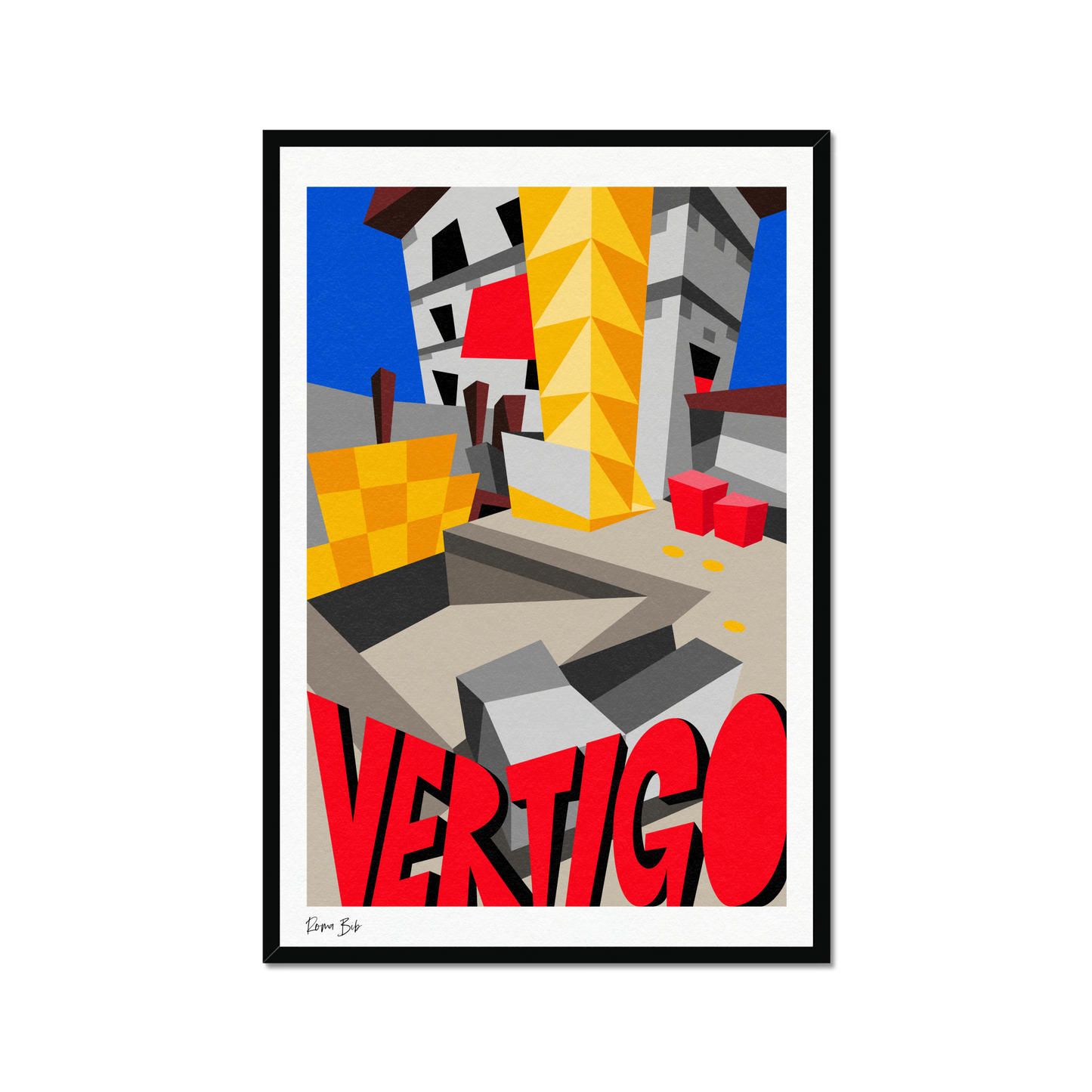 Counter Cubes: Vertigo Framed Print