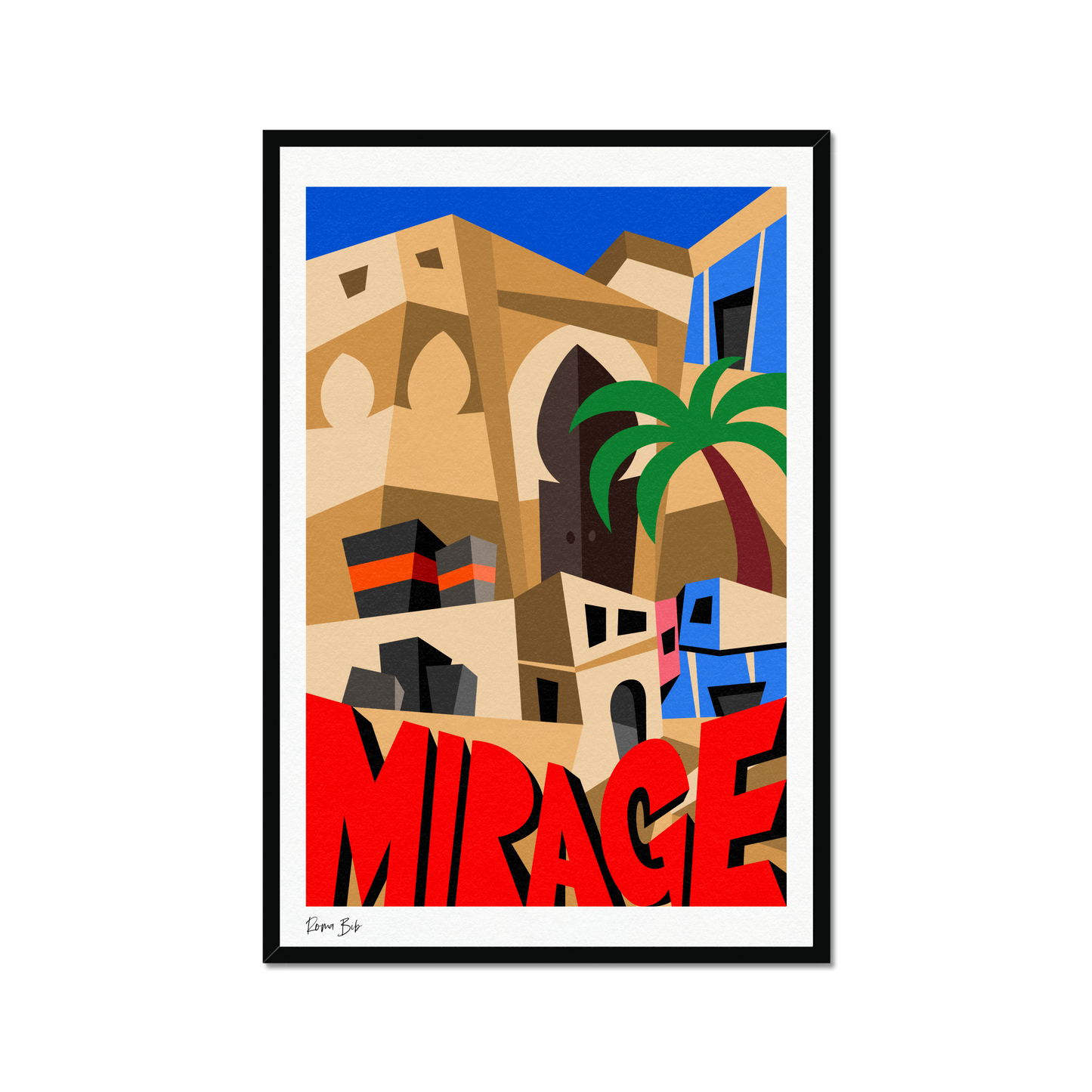 Counter Cubes: Mirage Framed Print