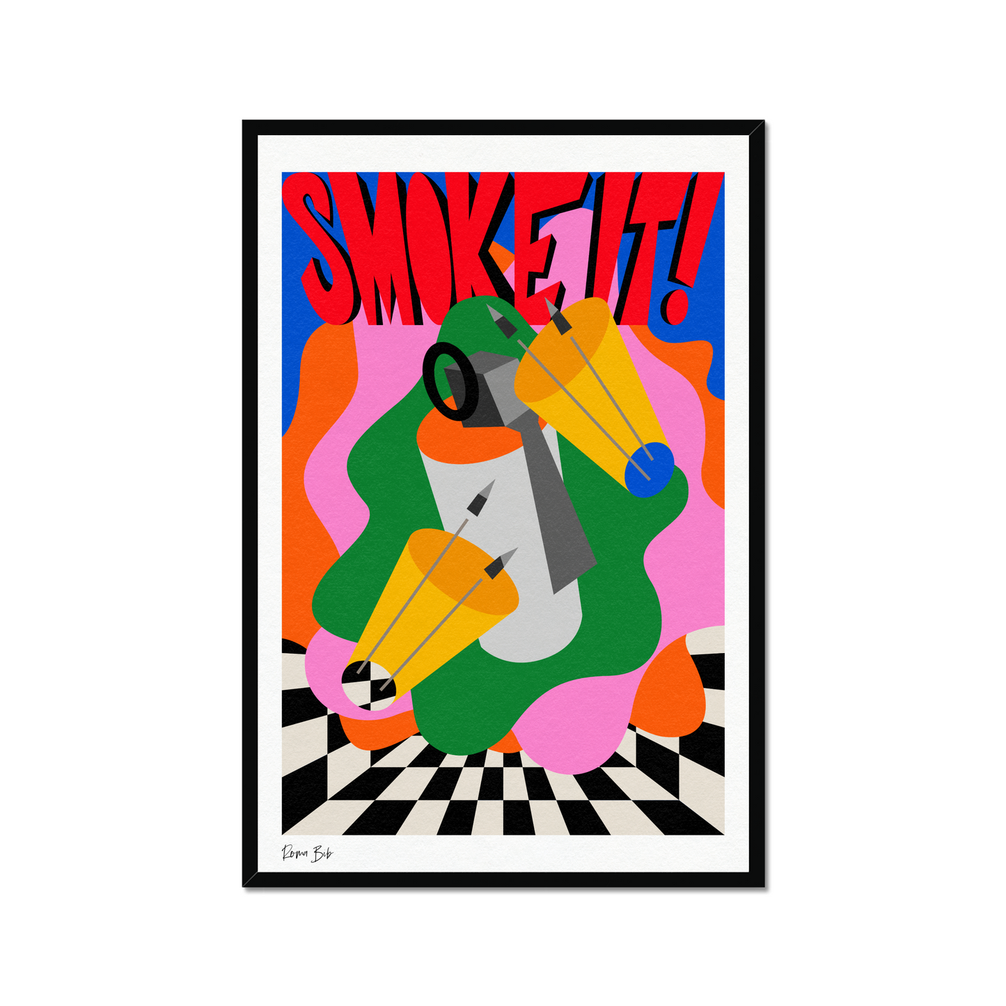 Counter Cubes: Smoke It Framed Print