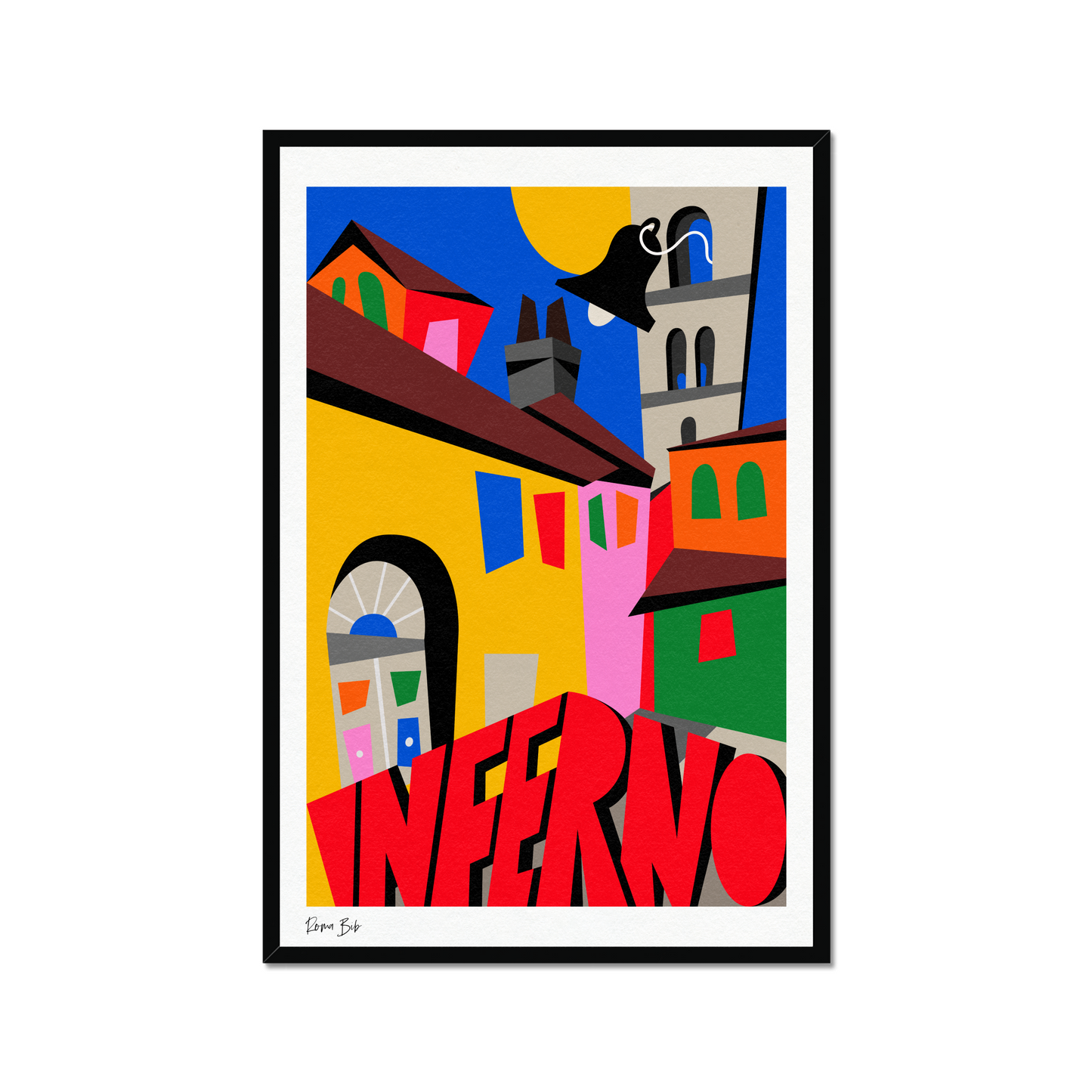 Counter Cubes: Inferno Framed Print
