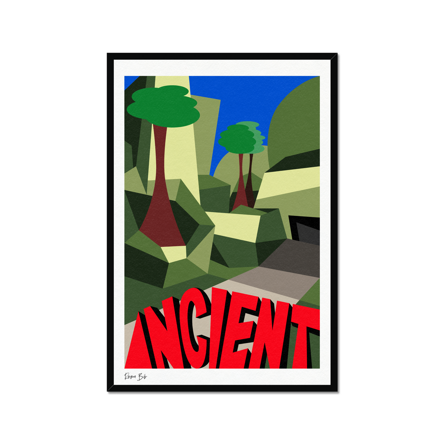 Counter Cubes: Ancient Framed Print