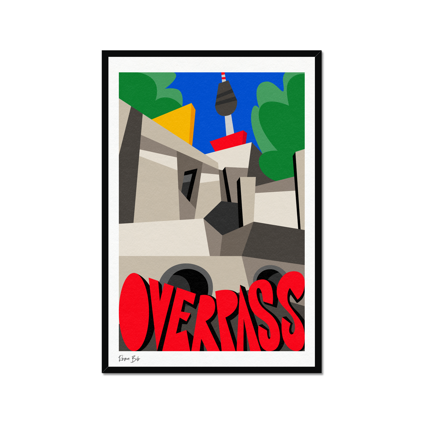 Counter Cubes: Overpass Framed Print