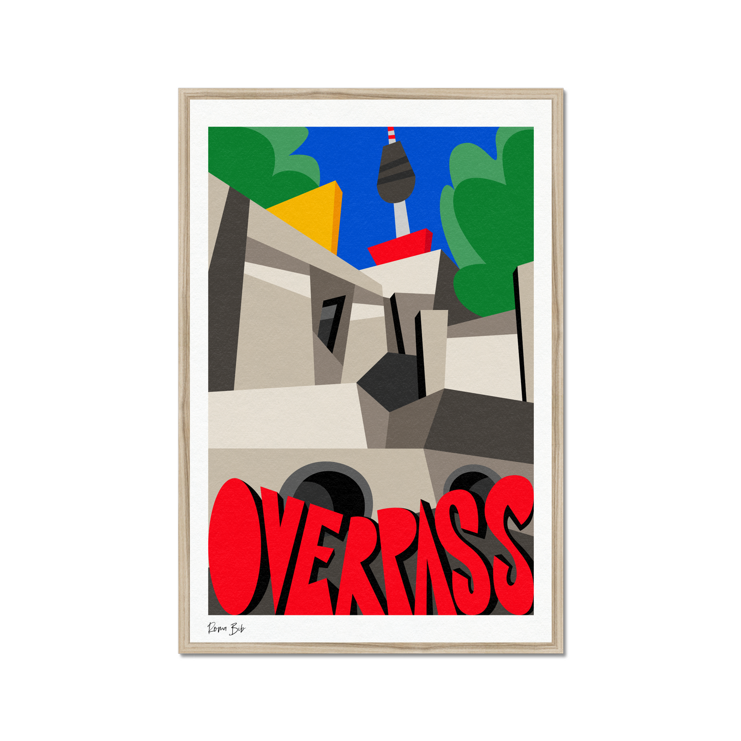Counter Cubes: Overpass Framed Print