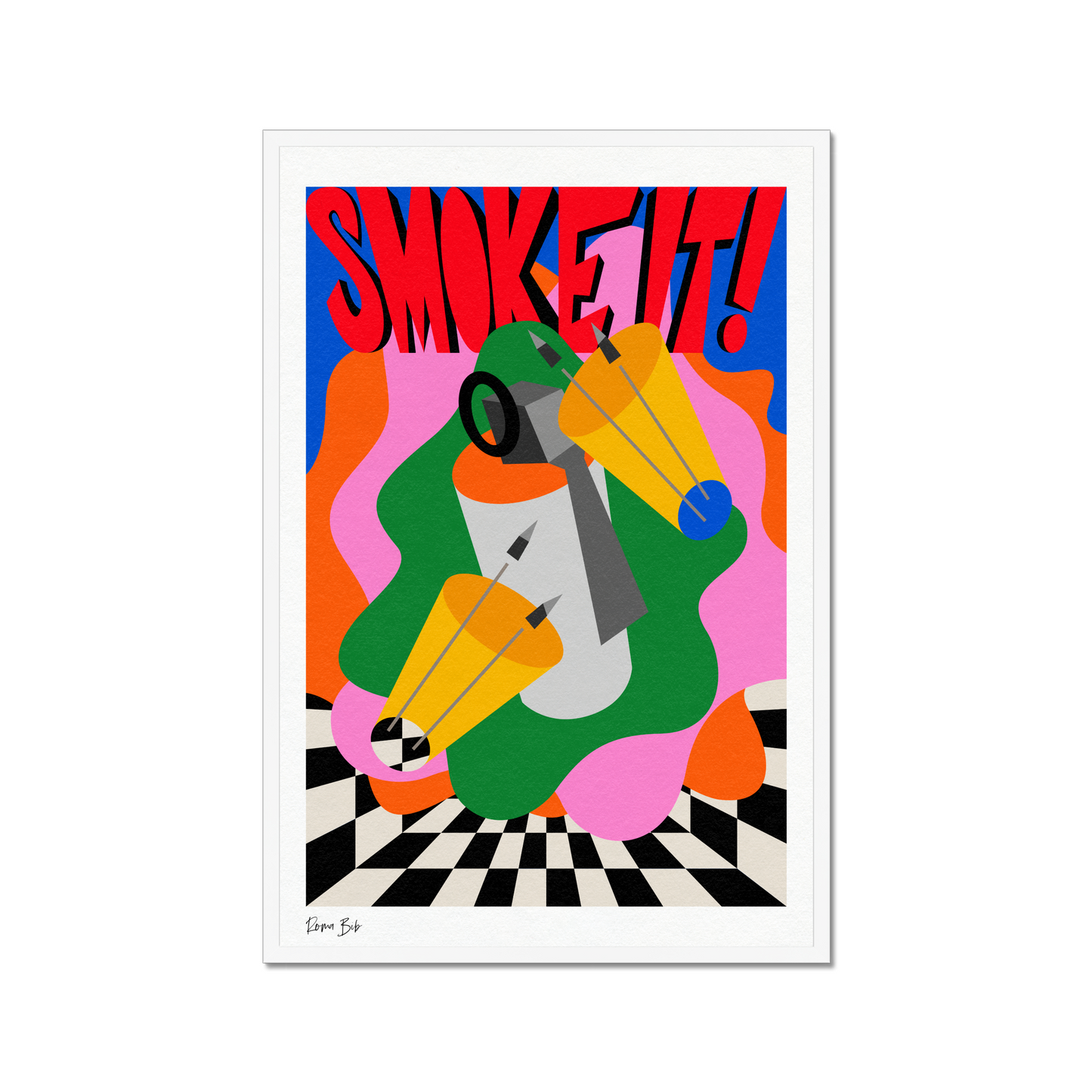 Counter Cubes: Smoke It Framed Print