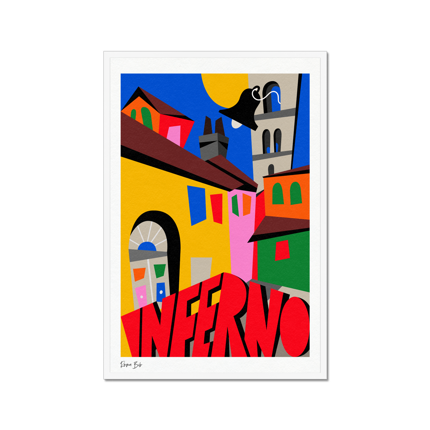 Counter Cubes: Inferno Framed Print
