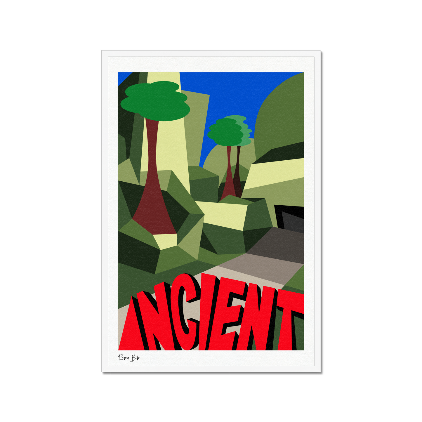 Counter Cubes: Ancient Framed Print