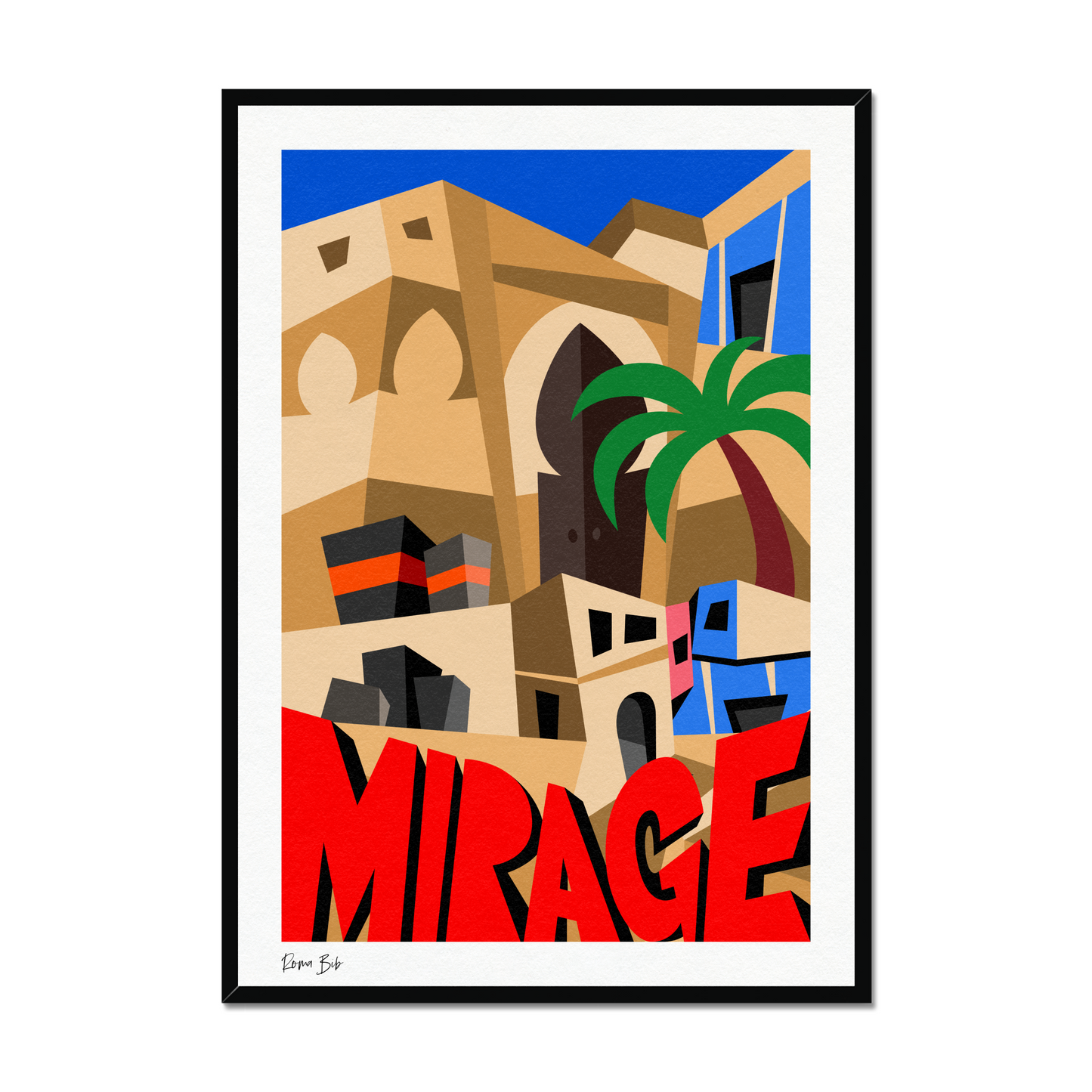 Counter Cubes: Mirage Framed Print